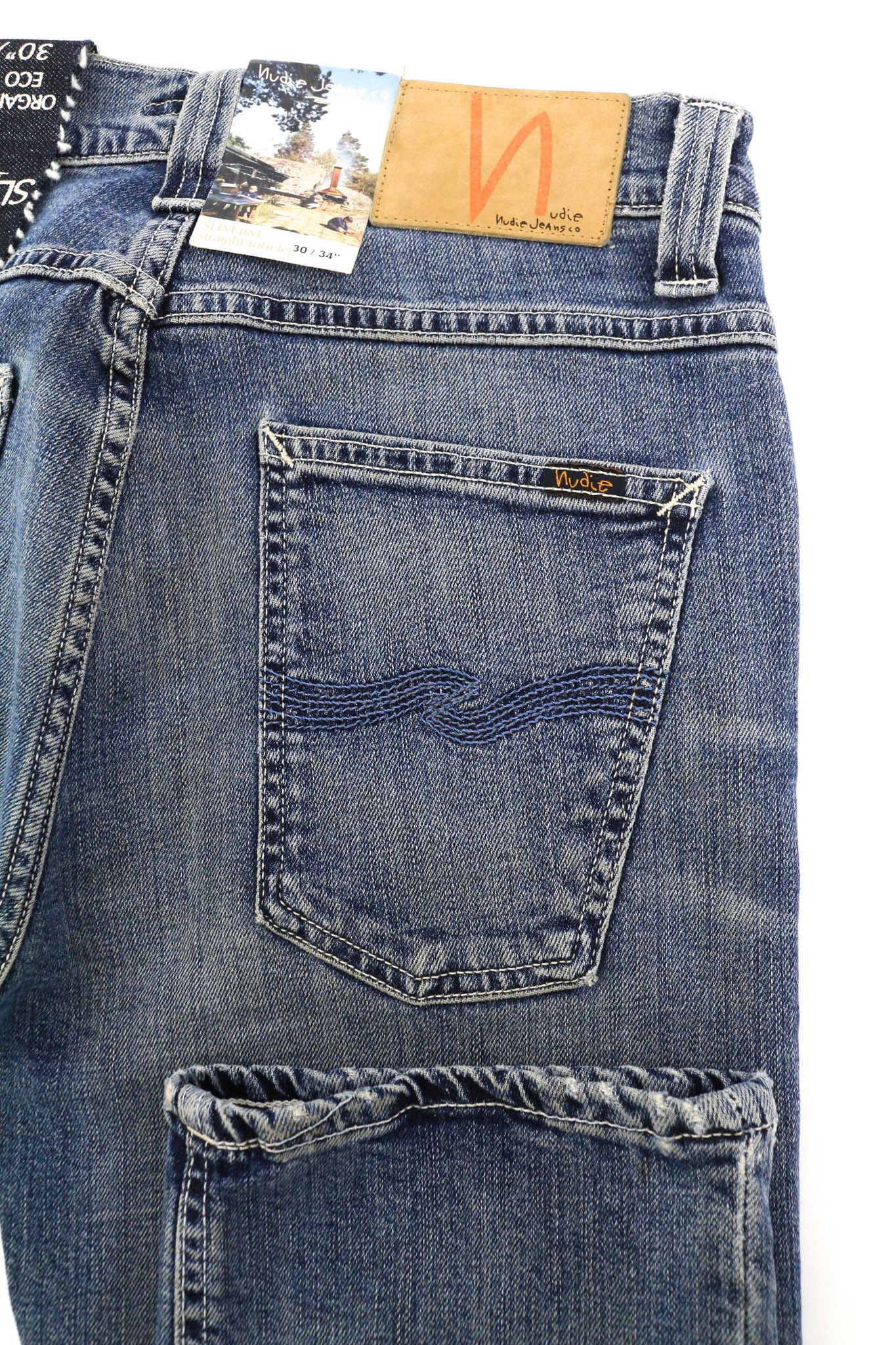 Nudie Jeans SLIM JIM W30/L34 Organic Eco Wash Zip Blue 82663 Size US 30 / EU 46 - 5 Thumbnail