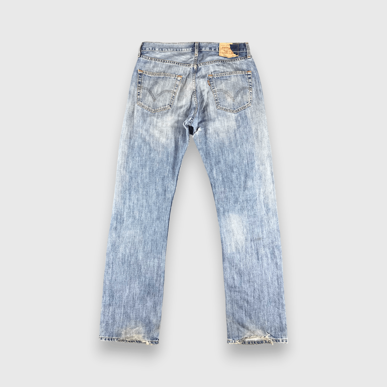 Levi's 90s Vintage Distress Levis 501 Jeans-J1419 Size US 34 / EU 50 - 2 Thumbnail