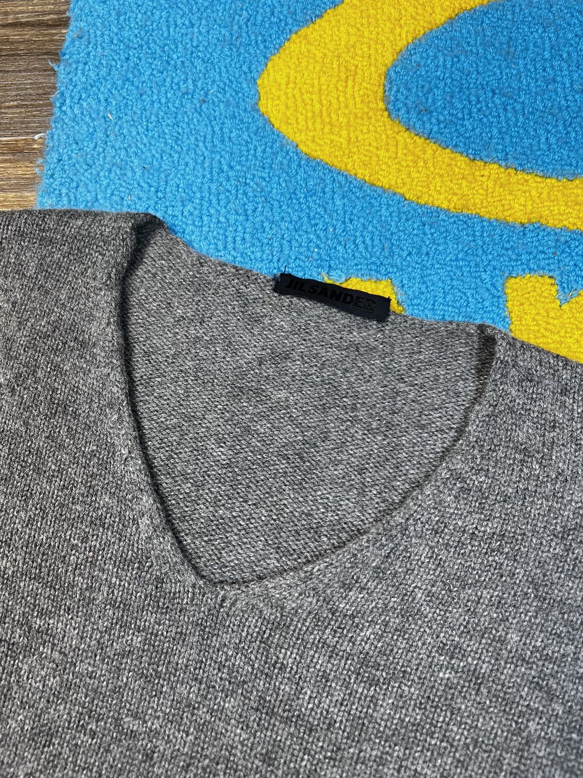 Jil Sander Jil Sander Wool/Cashmere Gray Short Sleeve Knit Dress Size S / US 4 / IT 40 - 8 Thumbnail