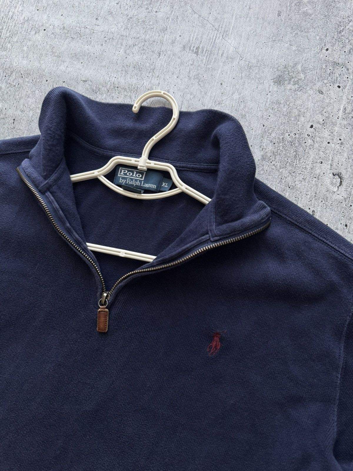 Polo Ralph Lauren Polo Ralph Lauren 1/3 zip Sweater Knit Vintage Size XL Blue Size US XL / EU 56 / 4 - 4 Thumbnail