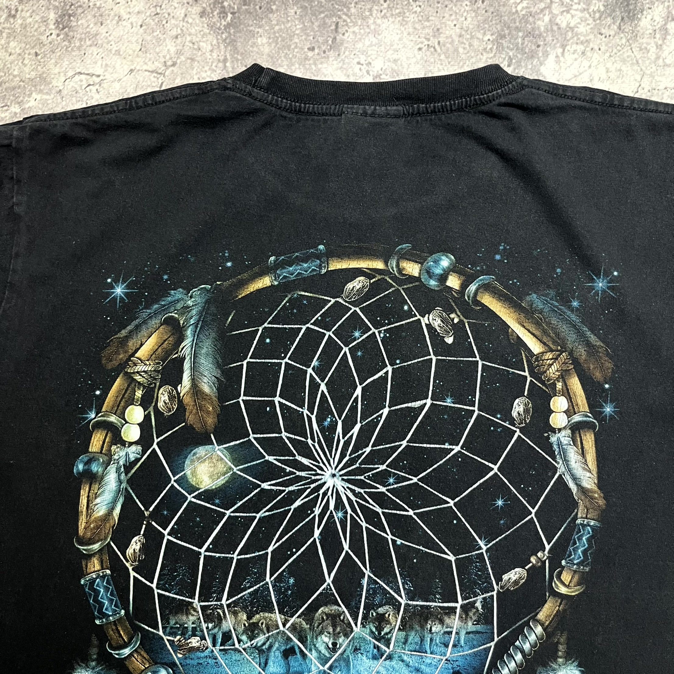 Vintage Vintage WILD Black T Shirt Dream Catcher Wolf 90s Size M Size US L / EU 52-54 / 3 - 8 Thumbnail