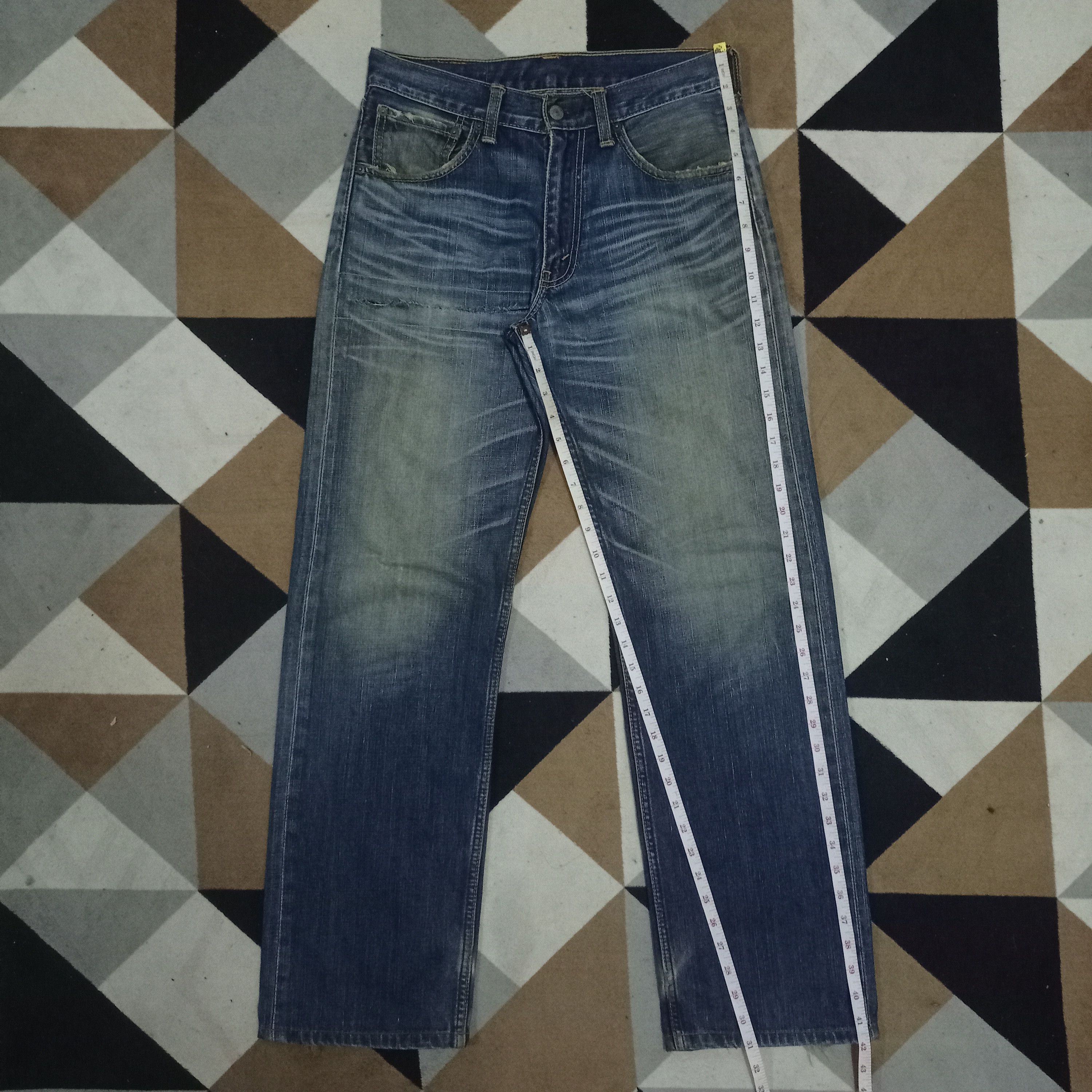 Levi's × Levi's Vintage Clothing Vintage 90s Levis 703 Blue Wash Distressed Baggy Jeans Size US 31 - 10 Thumbnail