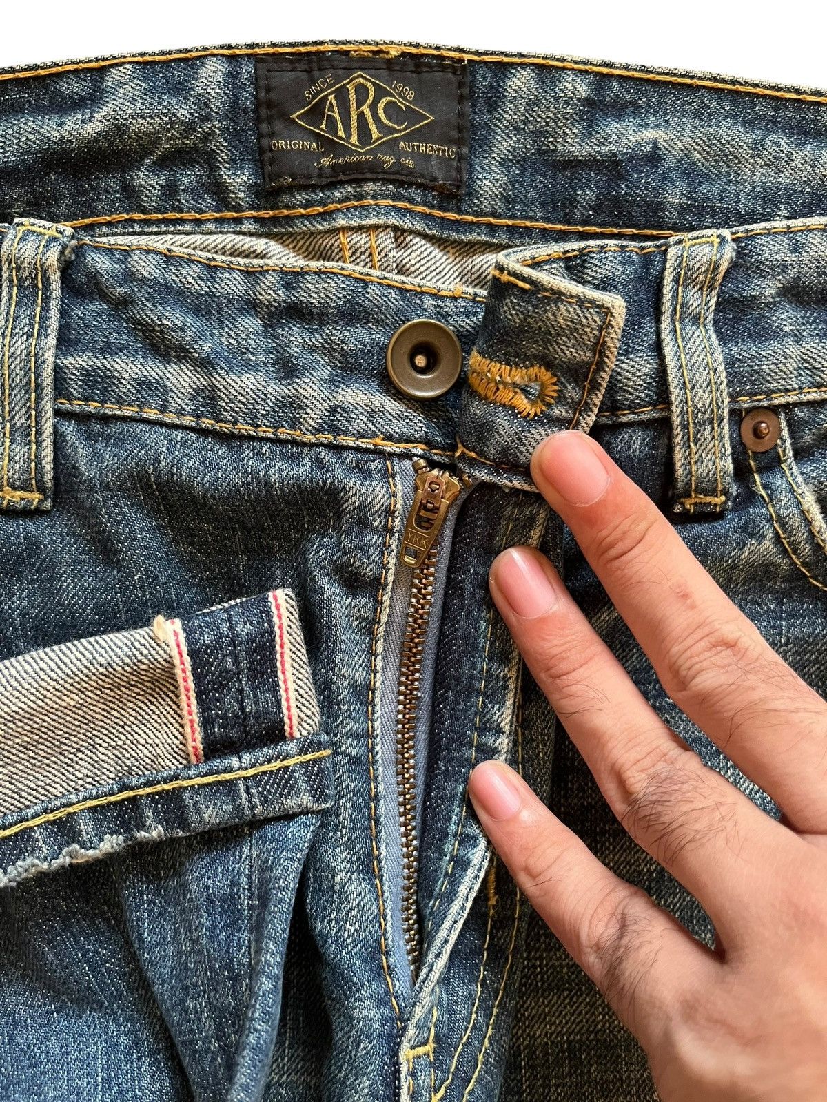 Japanese Brand Japanese Brand selvedge mud wash jeans Size US 31 - 4 Thumbnail