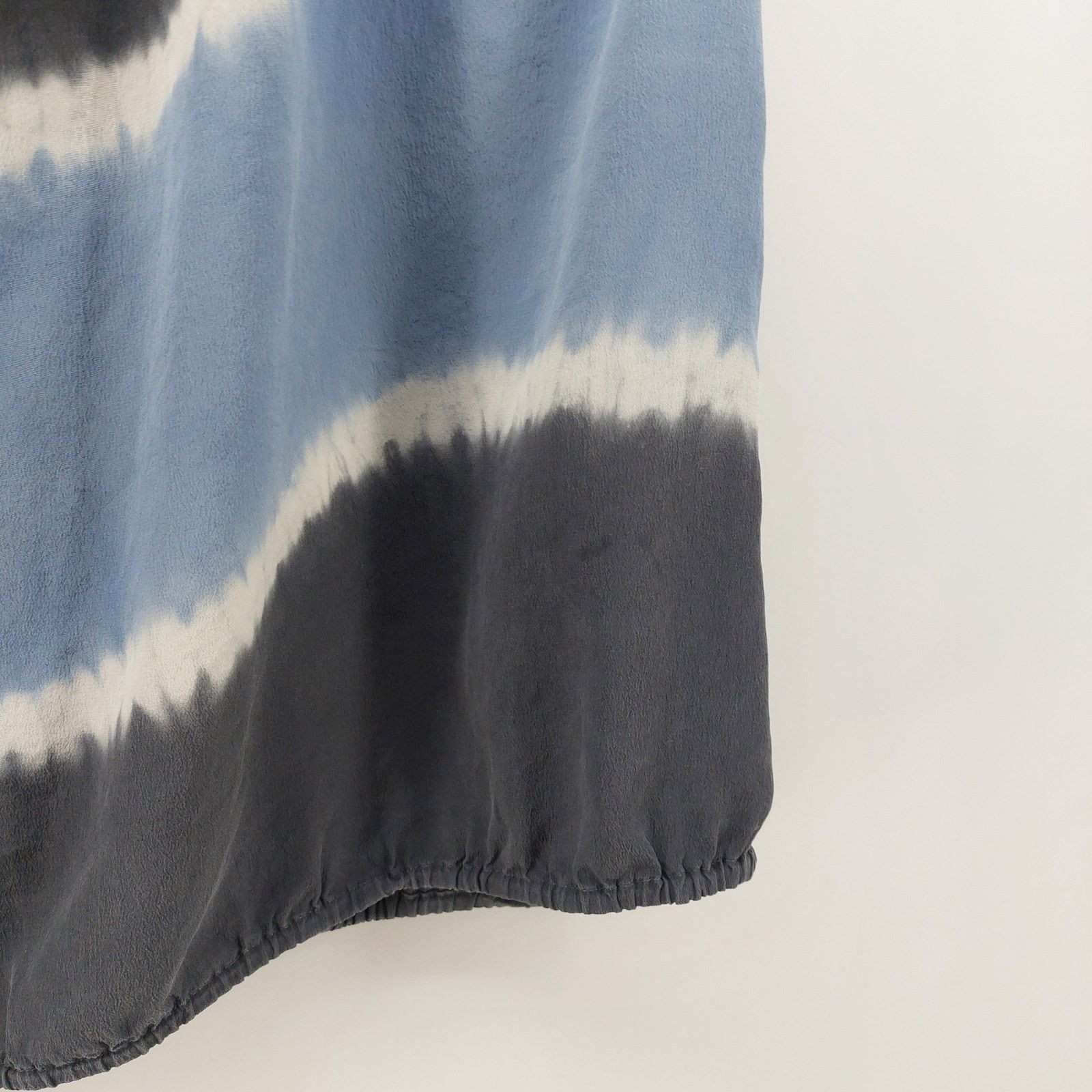 Joie Joie Solid Blue Black 100% Silk Blouse Top Medium Tie Dye Size M / US 6-8 / IT 42-44 - 8 Thumbnail