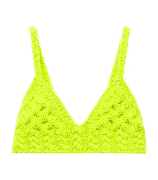 Alexander McQueen o1srvl11e0326 Size: S / Wool-Blend Cable-Knit Bralette Size ONE SIZE - 1 Thumbnail