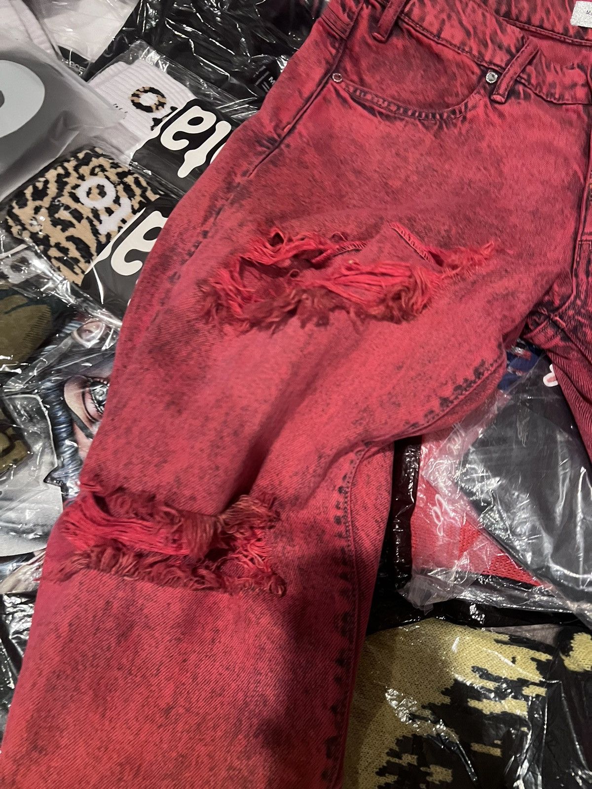 Midnight Studios Double Layered Hollywood Red Dye Denim | Midnight Studios Size US 32 / EU 48 - 8 Thumbnail