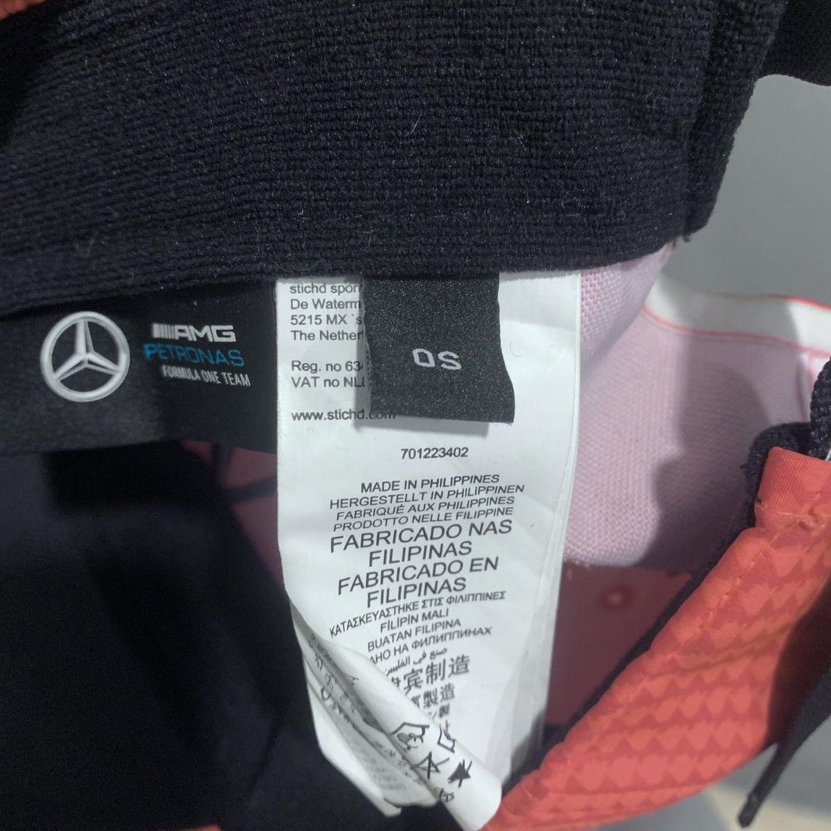 Mercedes-Benz Mercedes F1 Mens Cap Lewis Hamilton Pink Houndstooth Hat OS Size ONE SIZE - 8 Thumbnail