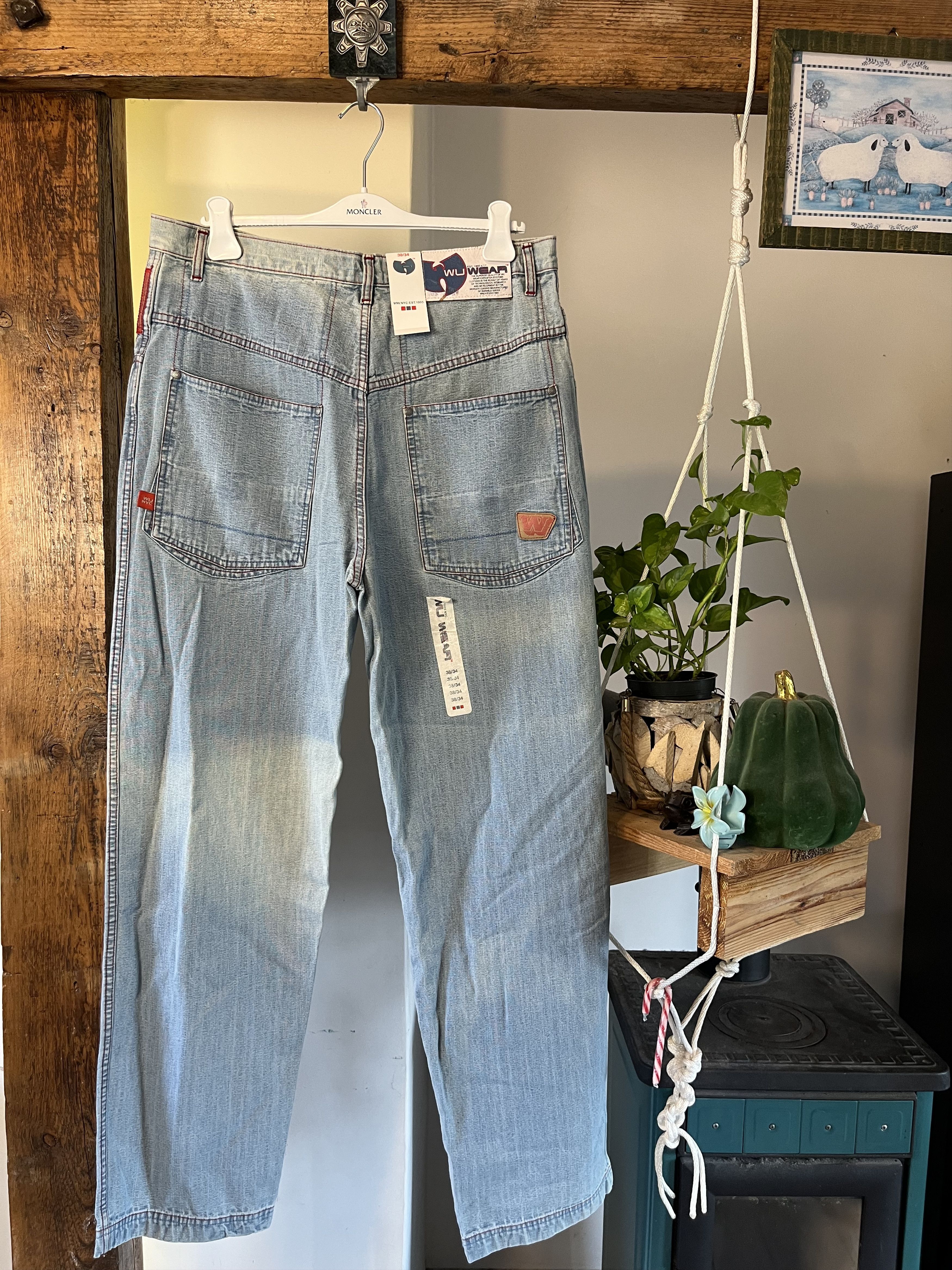 Vintage × Wu-Tang Clan DSWT Vintage 90s Wu-Wear Baggy Denim Jeans Size US 38 / EU 54 - 2 Thumbnail