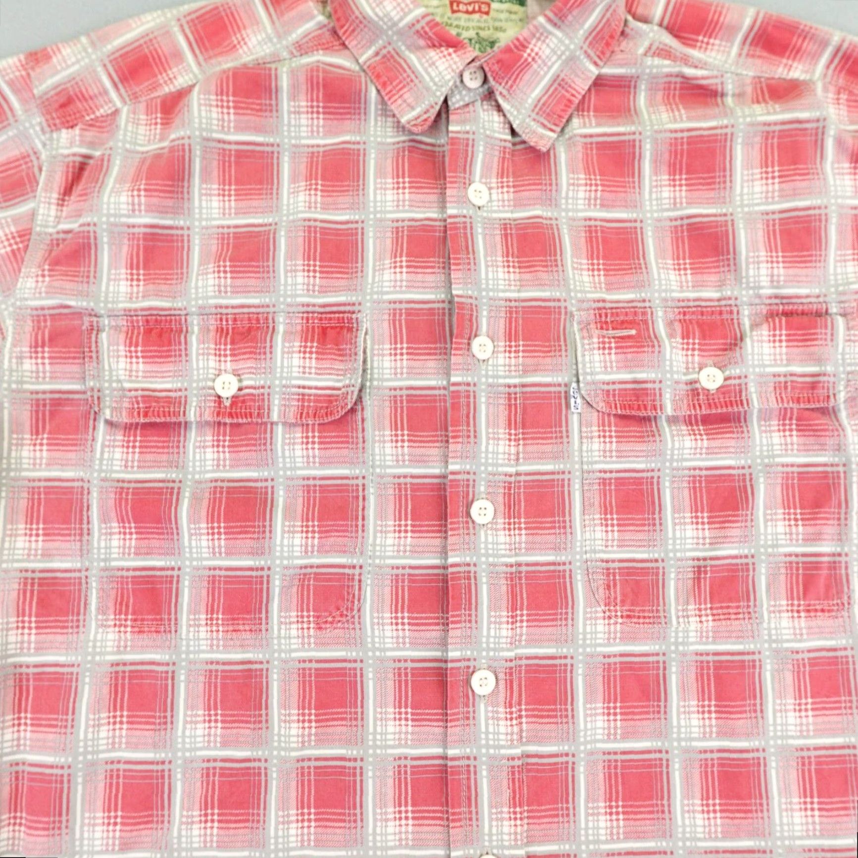 Levi's VINTAGE Levi's Shirt Men Medium Plaid Button-Up 90s Classic Cotton Twill Red Size US M / EU 48-50 / 2 - 3 Thumbnail