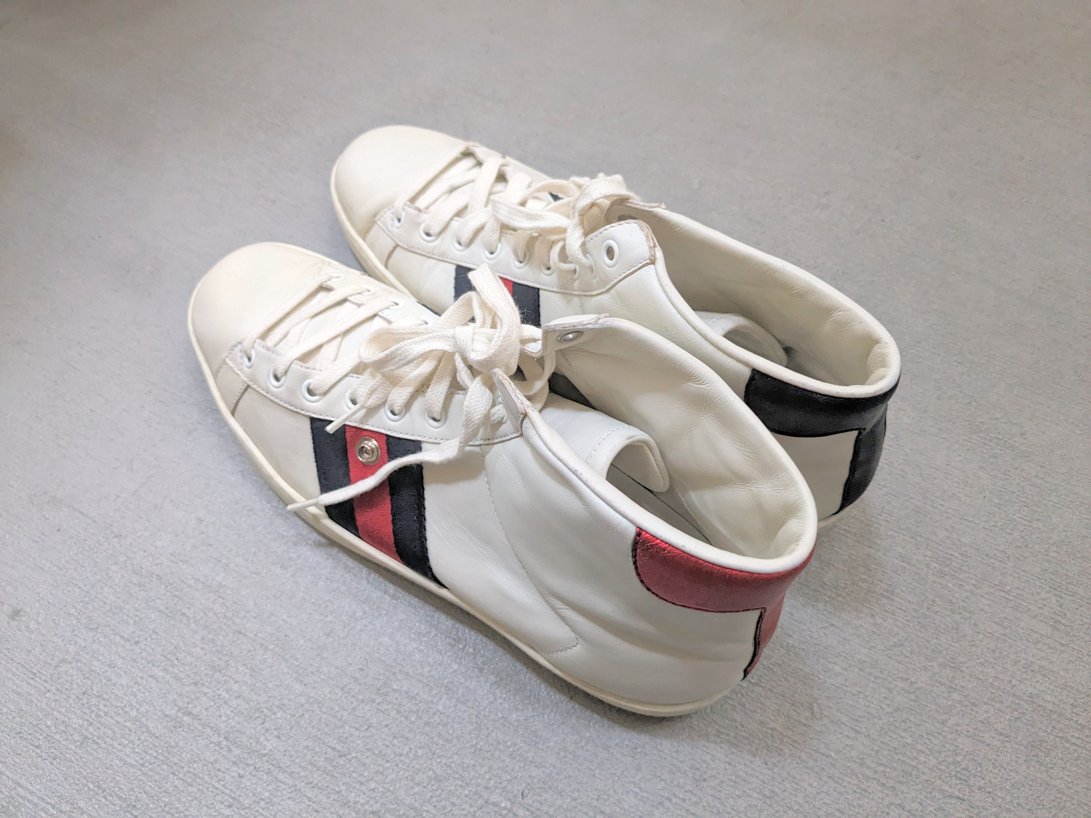 Gucci Gucci Ace Sneakers Size 9 White Leather High Tops Size US 9 / EU 42 - 16 Thumbnail