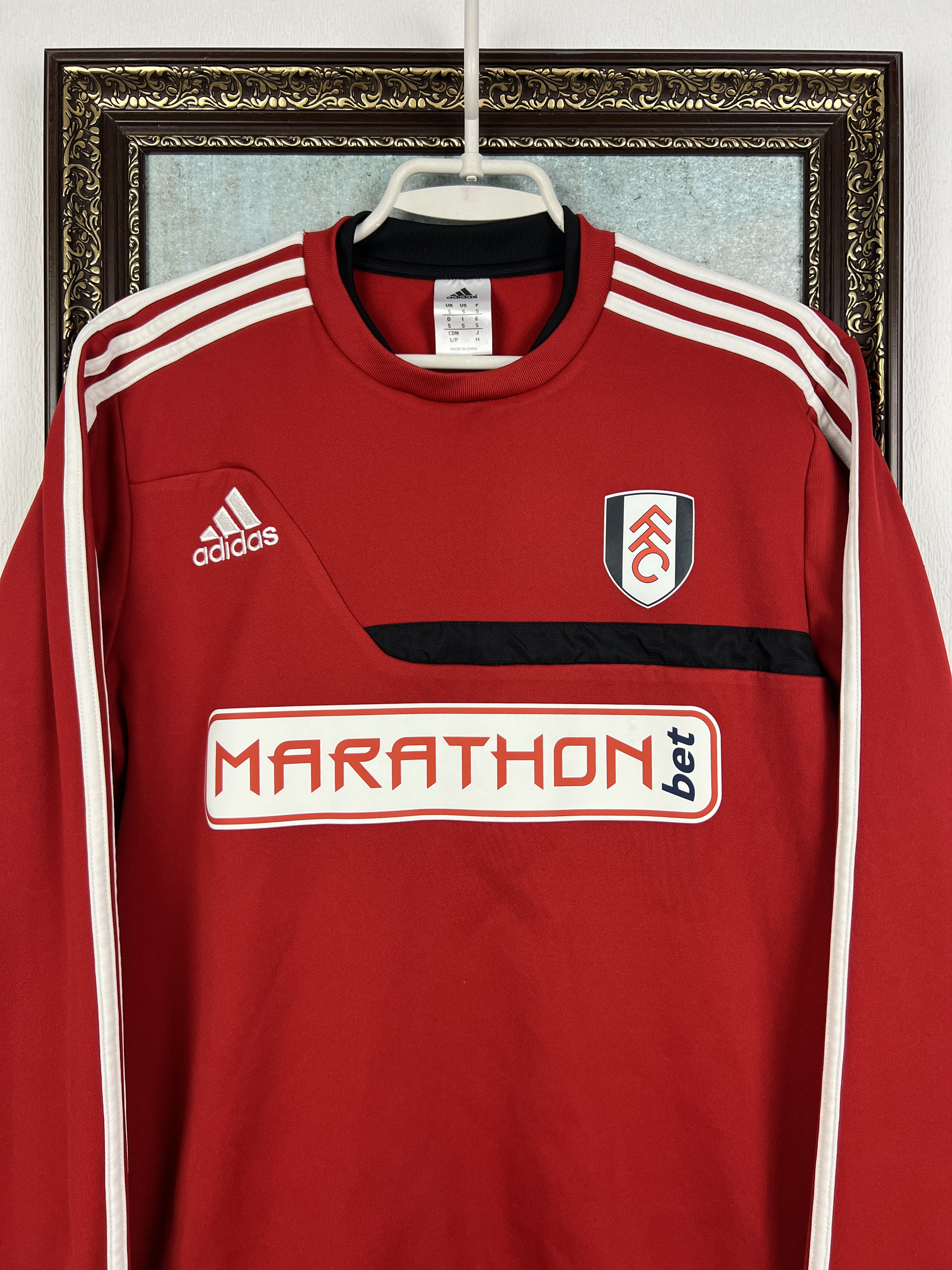 Adidas Fulham Football Train Sweatshirt Soccer Track Top Crewneck Size US S / EU 44-46 / 1 - 2 Thumbnail