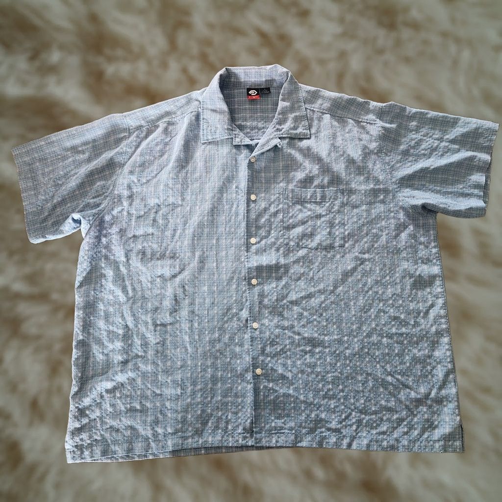 Ocean Pacific OP Ocean Pacific Shirt Mens 3XL Blue Rayon Blend Short Sleeve Button Textured Size US XXL / EU 58 / 5 - 1 Thumbnail