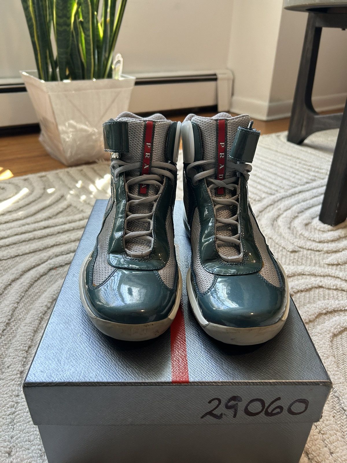 Prada Prada Americas Cup High Blue Lagoon/Silver Size US 7 / EU 40 - 3 Thumbnail