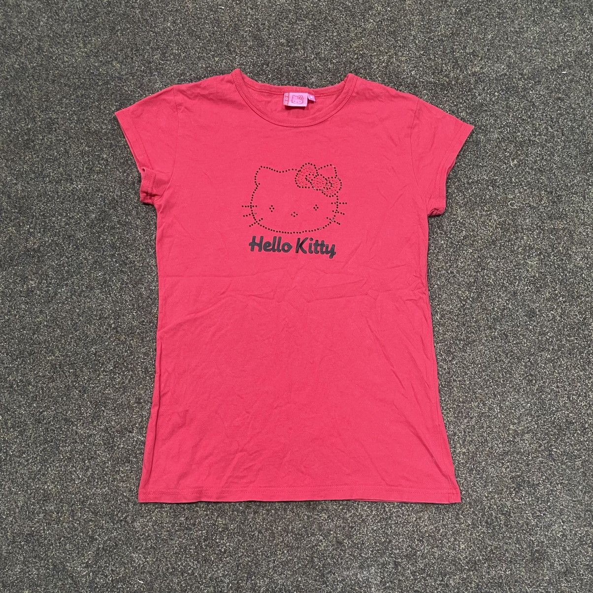Japanese Brand Y2K Hello Kitty Rhinestone Pink Tee Japan Sanrio Babycore M Size M / US 6-8 / IT 42-44 - 1 Thumbnail