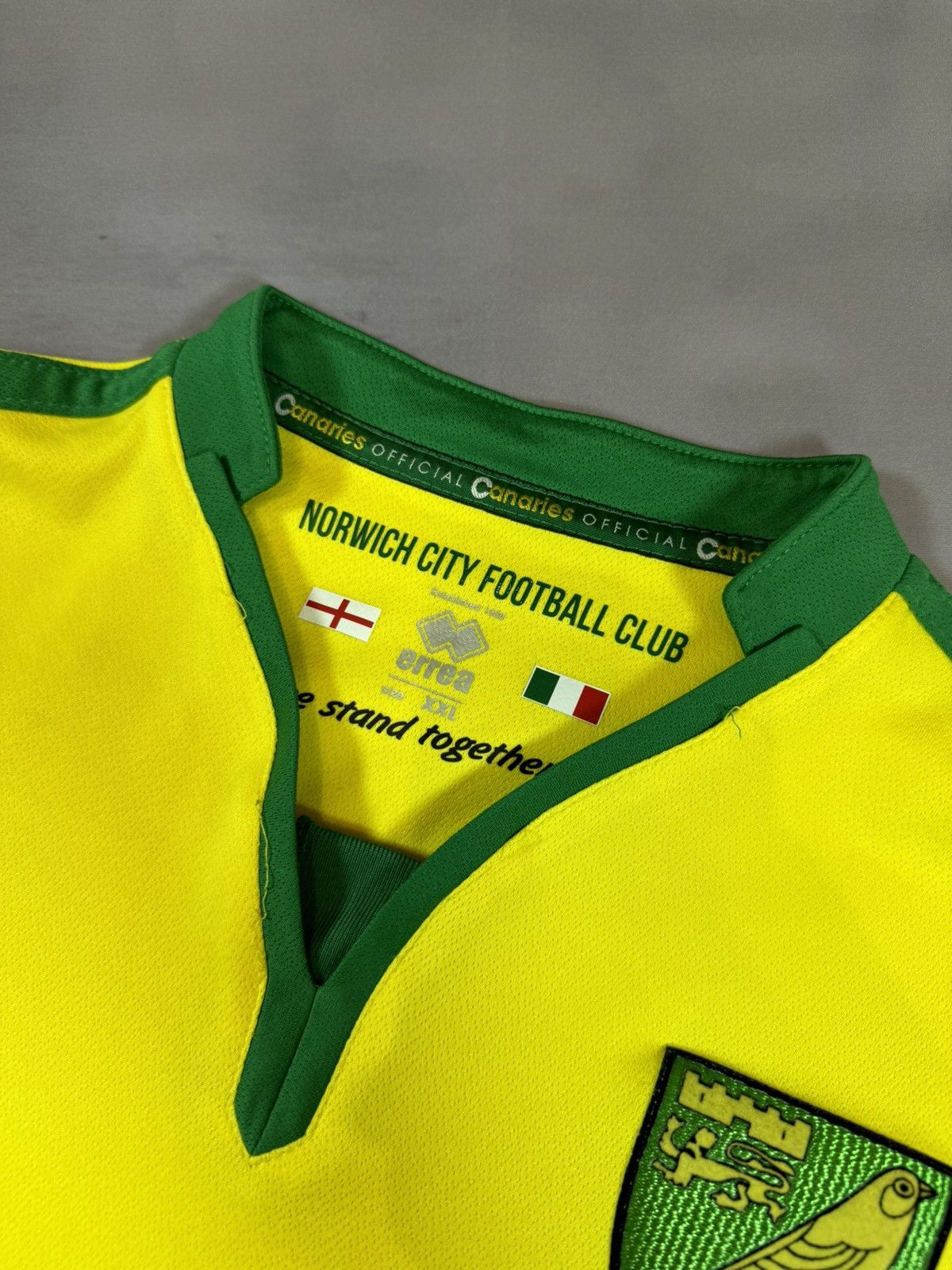 Errea × Vintage Vintage Norwich City 2016/17 Errea Soccer Jersey Blokcore Size US XXL / EU 58 / 5 - 7 Thumbnail