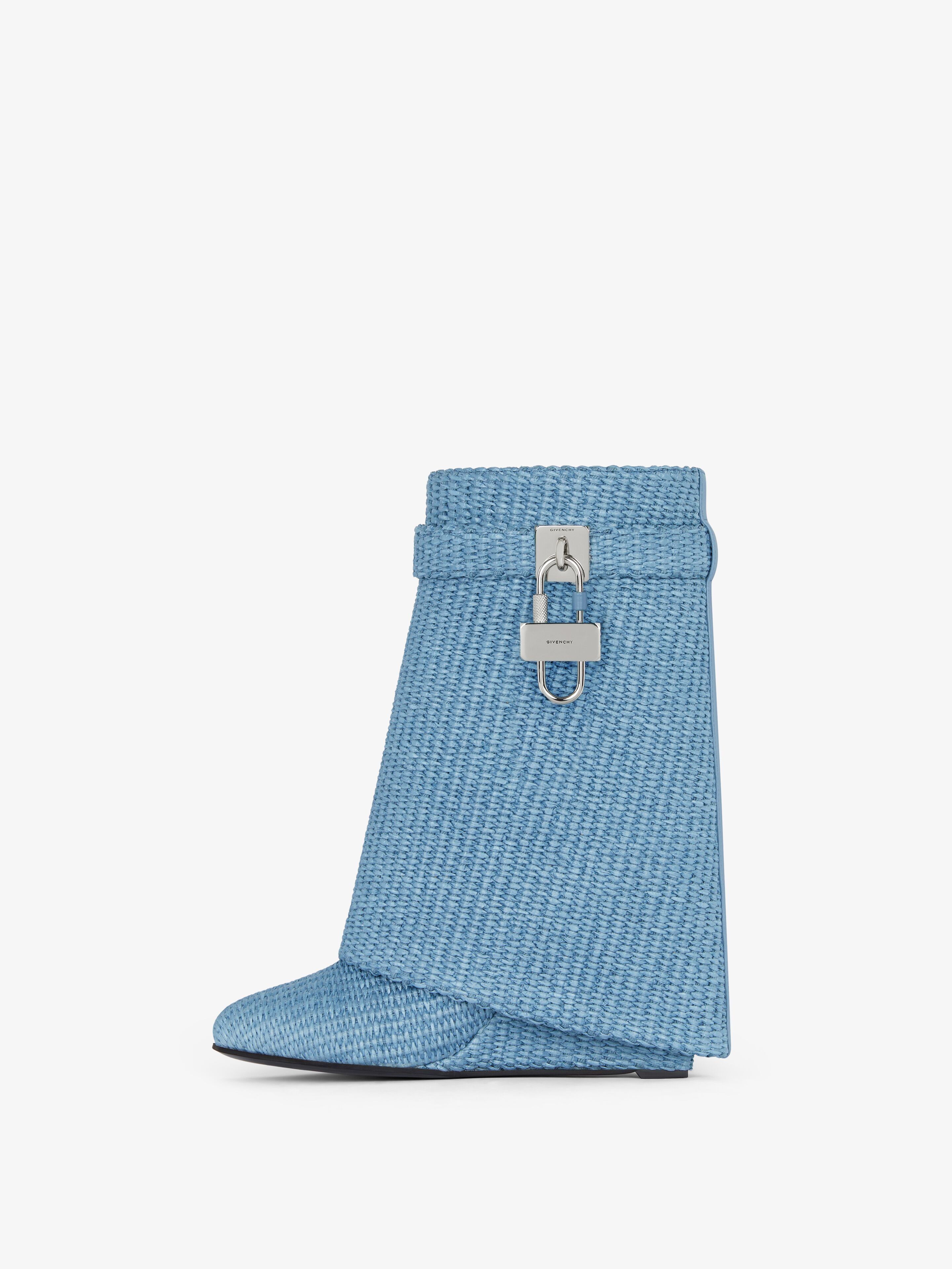 Givenchy o1srvl11e0525 Shark Lock Ankle Boots 90mm in Denim Blue Size US 10 / IT 40 - 4 Thumbnail