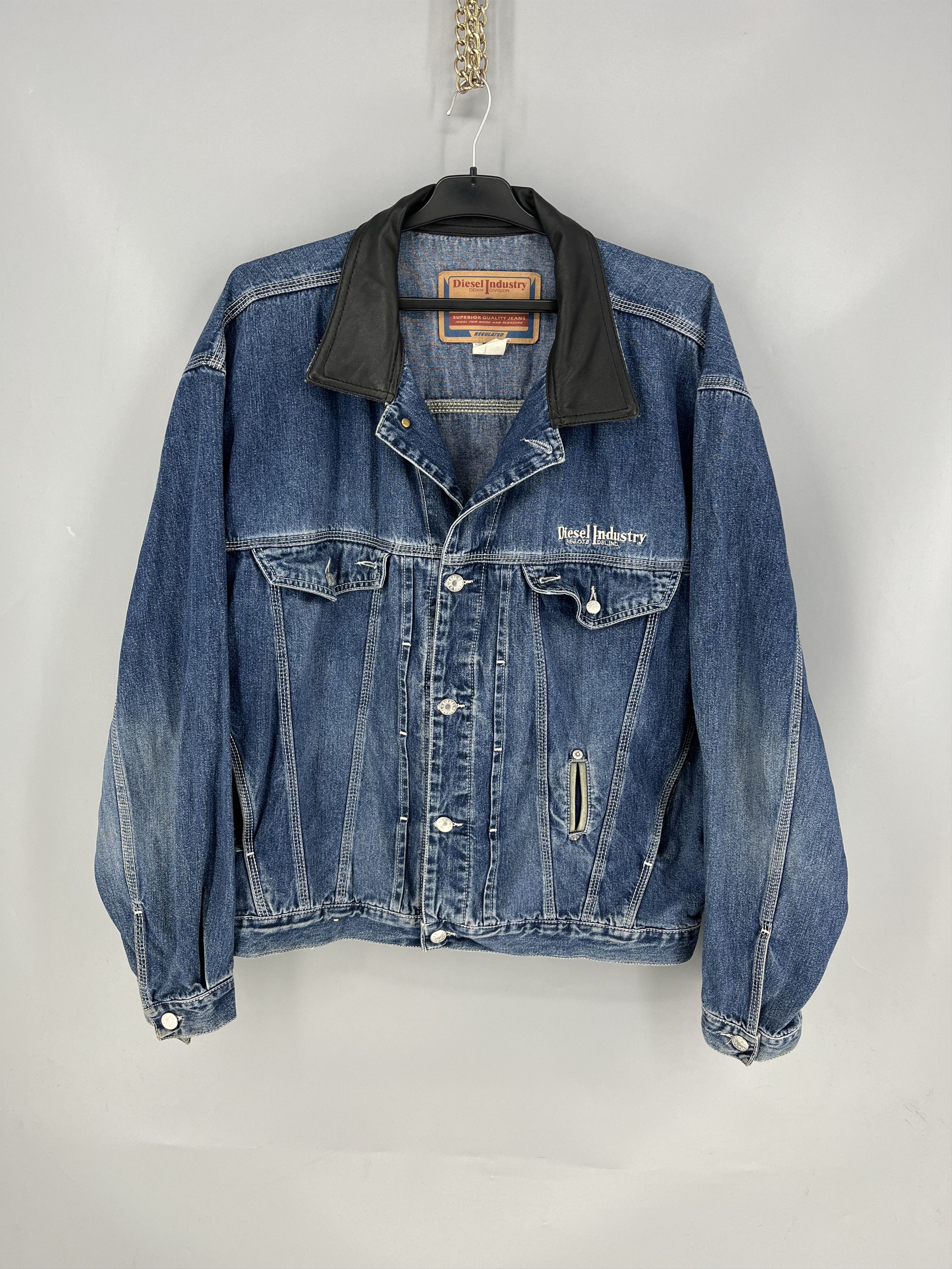 Diesel Vintage DIESEL Jacket Trucker 90s Boxy Fit Leather Rare Hype Size US XL / EU 56 / 4 - 1 Thumbnail