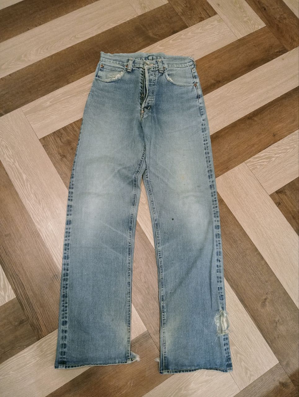 Sugar Cane VINTAGE SUGAR CANE SELVEDGE DISTRESSED JEANS Size US 30 / EU 46 - 1 Thumbnail