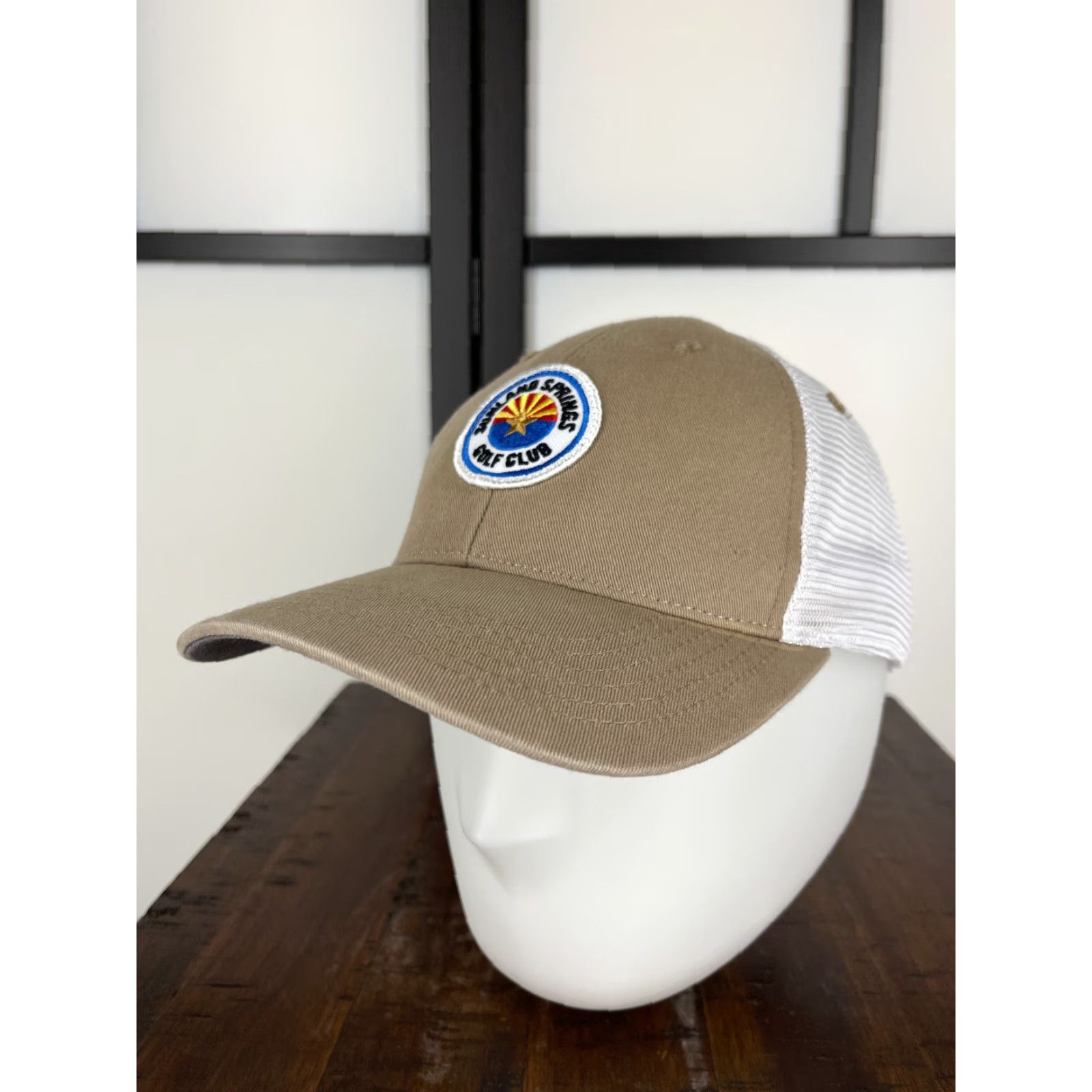 Imperial Imperial Hat Cap Strap Back Adult Beige Sunland Springs Golf Club Cotton Baseball Cap/Trucker Style Sports Mens Size ONE SIZE - 4 Thumbnail