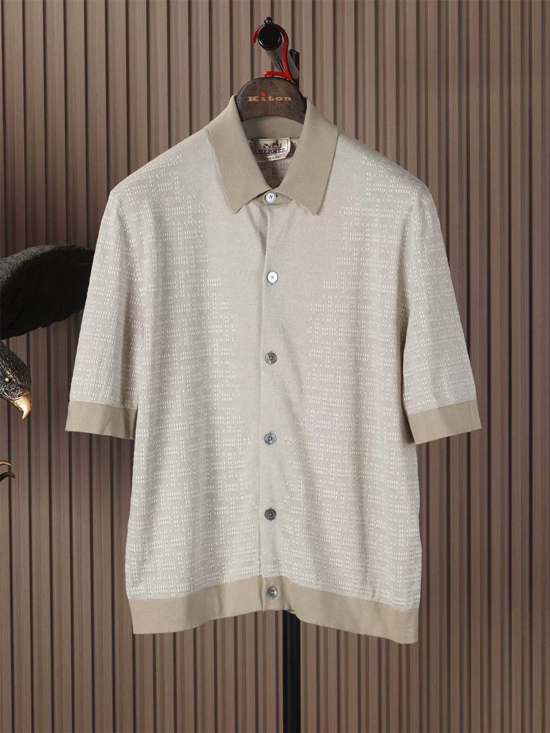 Hermes Hermes Spring Summer Men's Knit Short Sleeve Size US L / EU 52-54 / 3 - 1 Thumbnail
