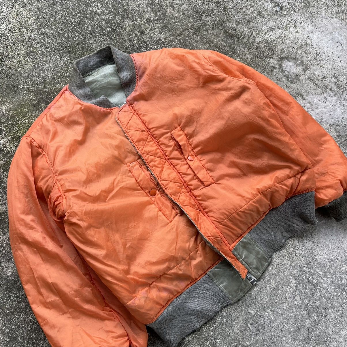 Vintage “VINTAGE” TRASHED MAN INTERMEDIATE MA-1 BOMBER JACKET Size US L / EU 52-54 / 3 - 12 Thumbnail