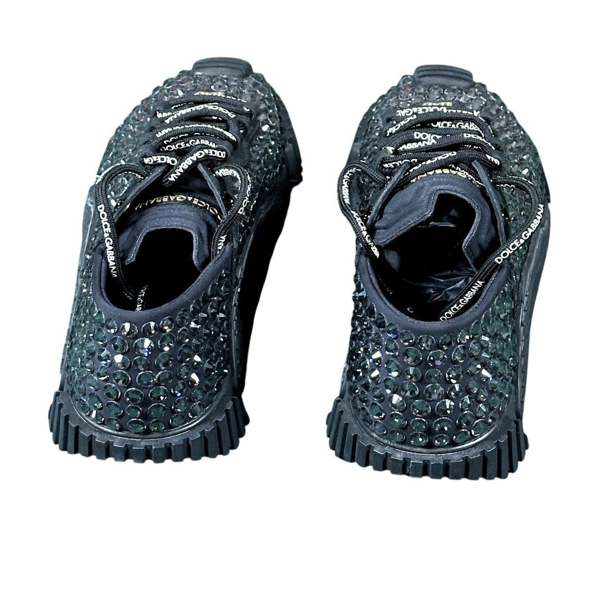 Dolce & Gabbana Dolce & Gabbana NS1 Rhinestone Sneakers Black NIB Size 40.5 Size US 10.5 / IT 40.5 - 4 Thumbnail