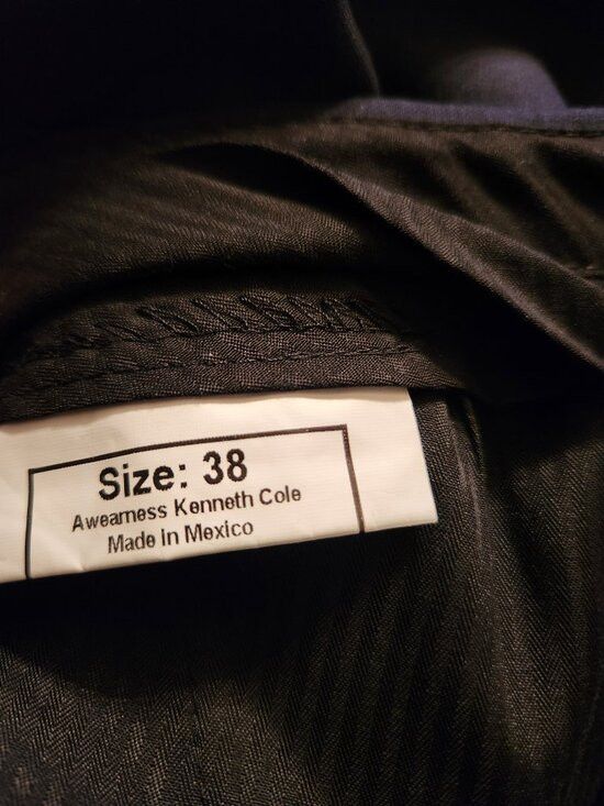 Kenneth Cole Kenneth Cole men's navy 98%wool dress pants size: 38/30 Size 38R - 4 Thumbnail