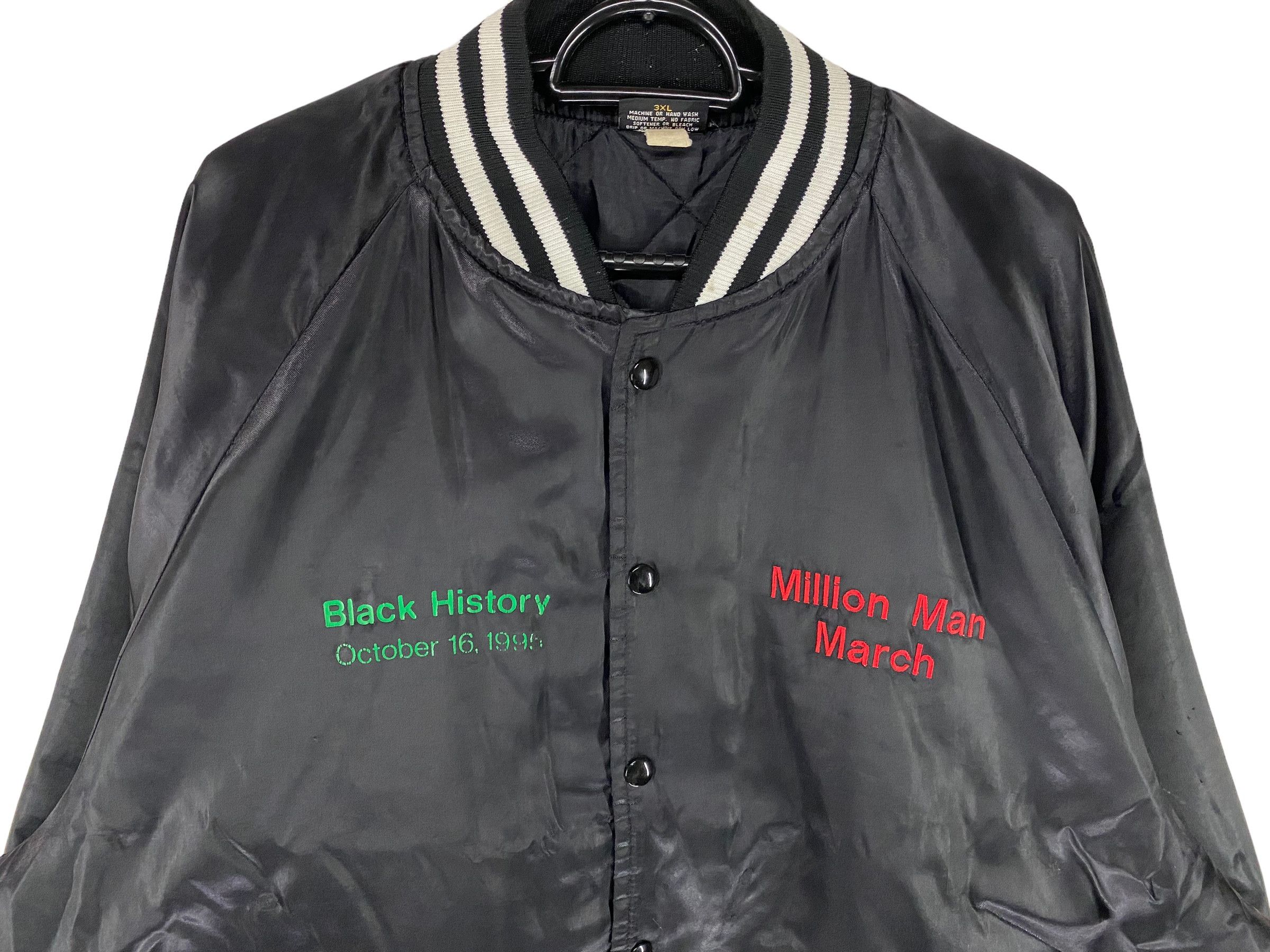 Vintage 90s The million man march quilted line satin jacket Size US XXL / EU 58 / 5 - 4 Thumbnail