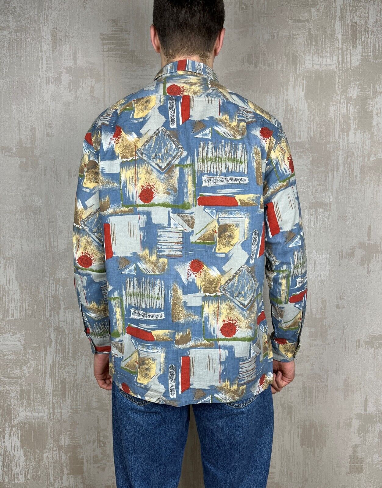C&A 90's Vintage C&A Abstract Party Crazy Disco Shirt Size US L / EU 52-54 / 3 - 13 Thumbnail