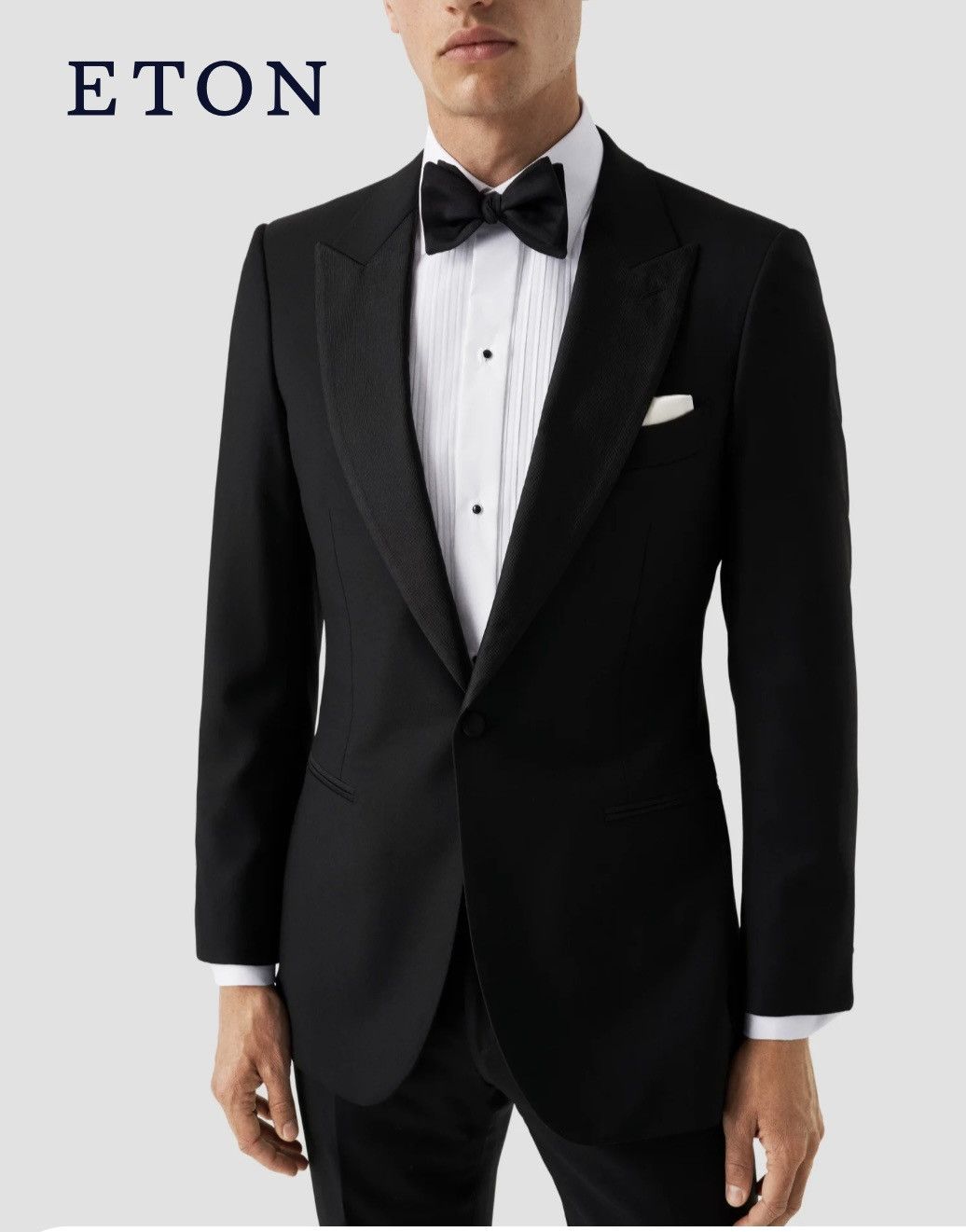 Eton Eton White Plissé Tuxedo Shirt-Size 47 / 18.5-French Cuff Size US XL / EU 56 / 4 - 6 Thumbnail