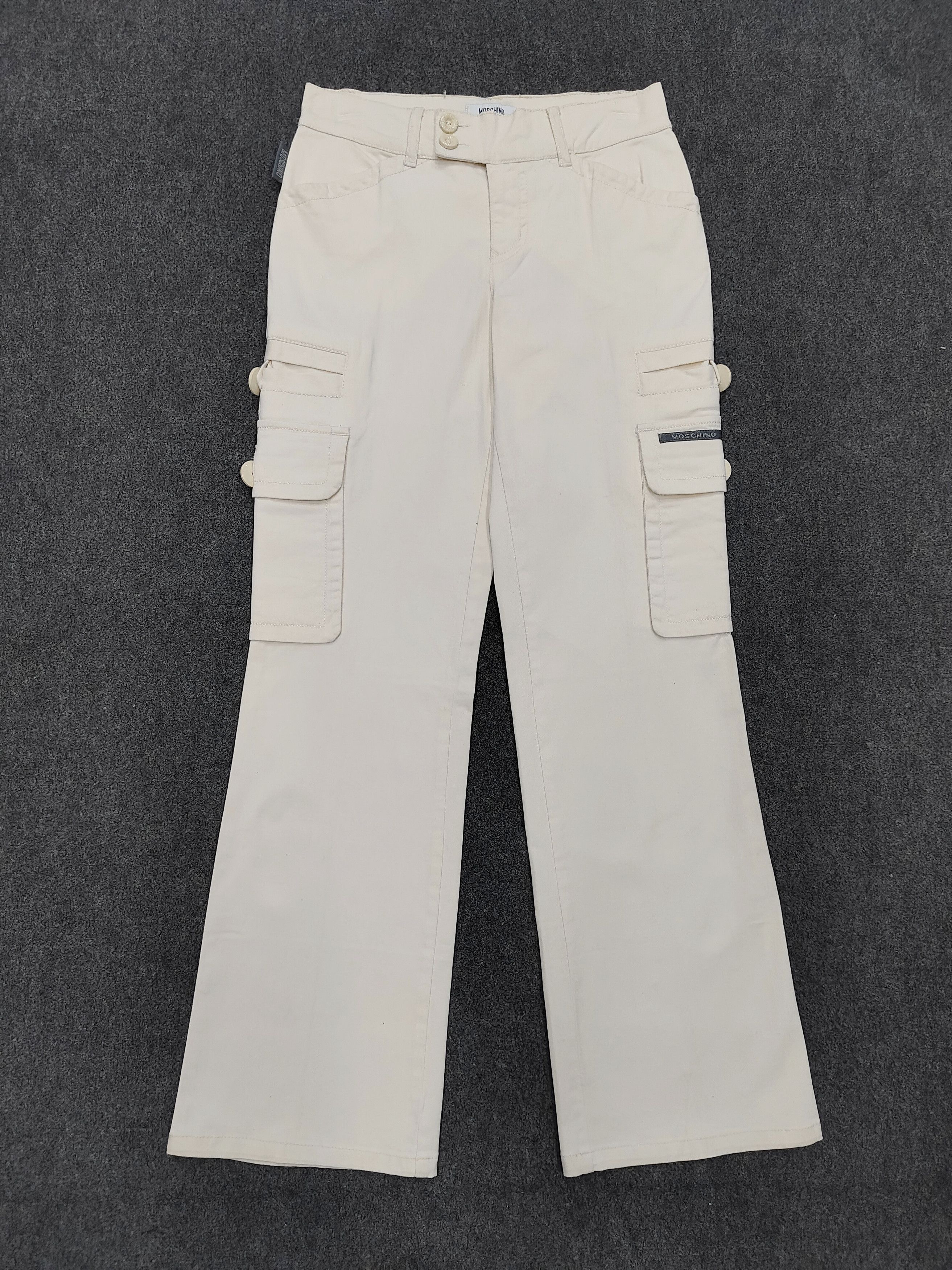 Moschino 2000s Moschino- Minimalist Military Multi Pocket Cargo Pants Size 28" / US 6 / IT 42 - 1 Thumbnail