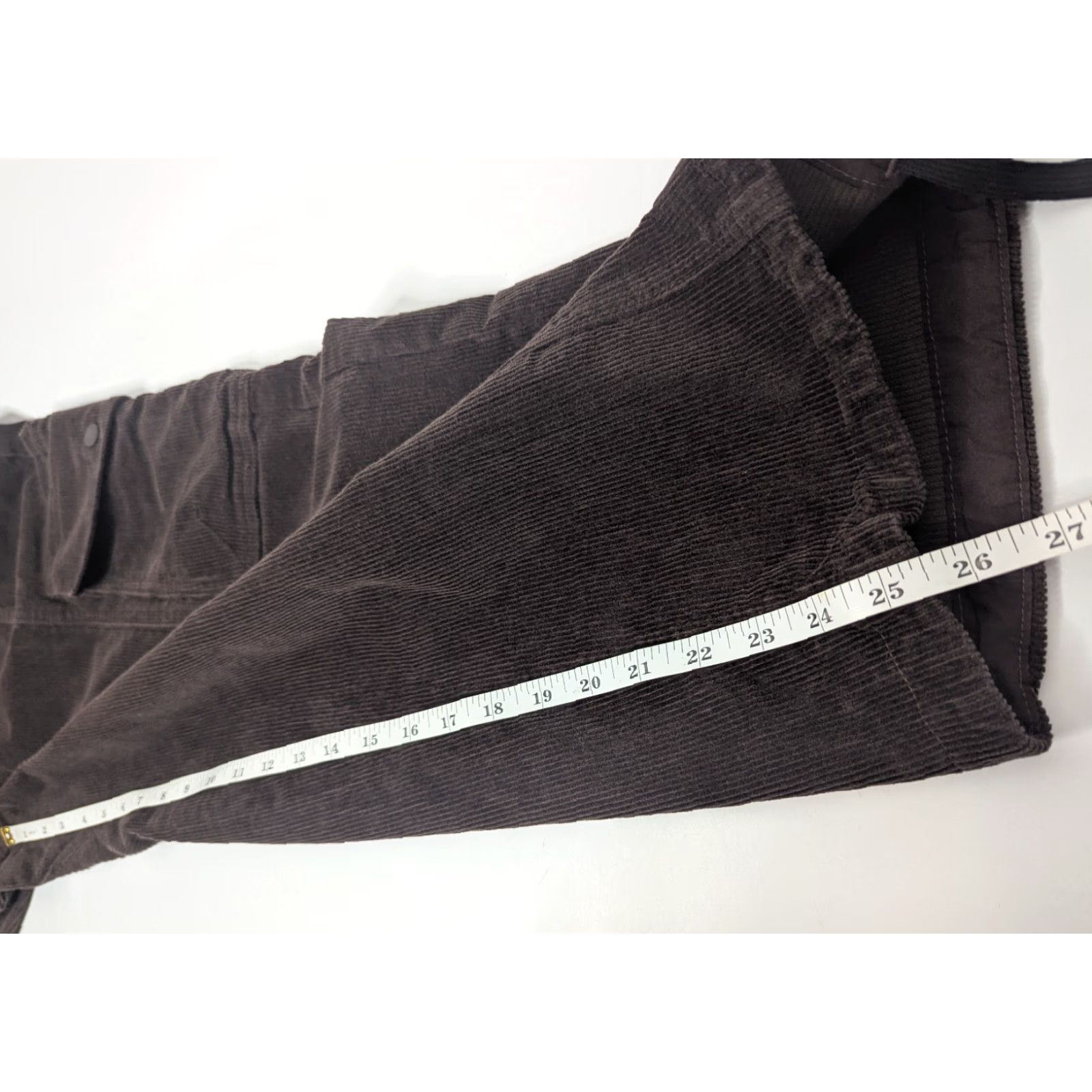 The North Face The North Face Brown Corduroy Cargo Pants Womens Size 12 Wide-Leg Utility Gorpcore Capri Folded Stretch Cotton Elastane Logo Pockets Fall Winter Mens? Size 34" / US 12 / IT 48 - 6 Thumbnail