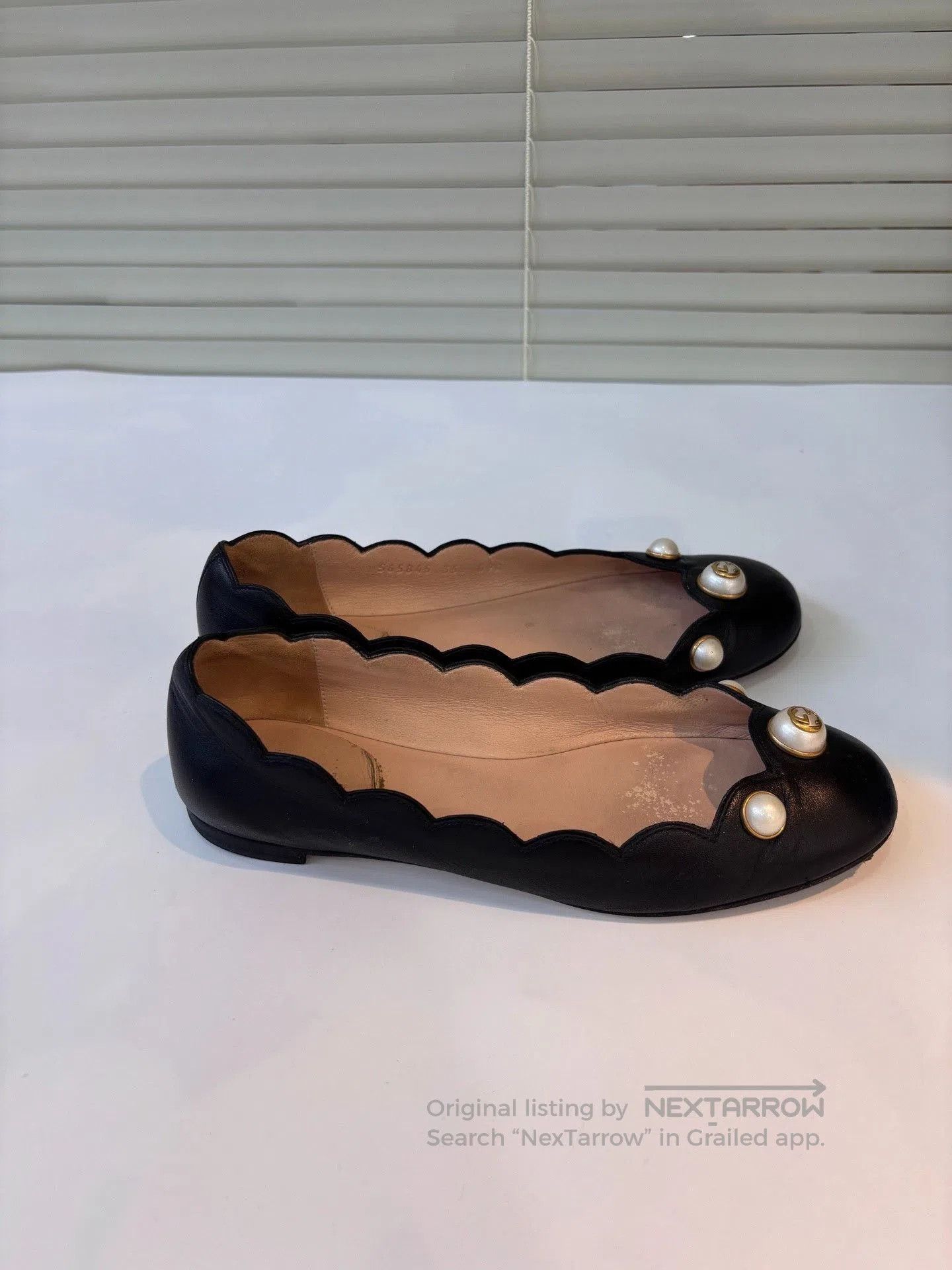 Gucci Gucci Pearl Petal Mary Jane Flats. Size US 4.5 / IT 34.5 - 3 Thumbnail
