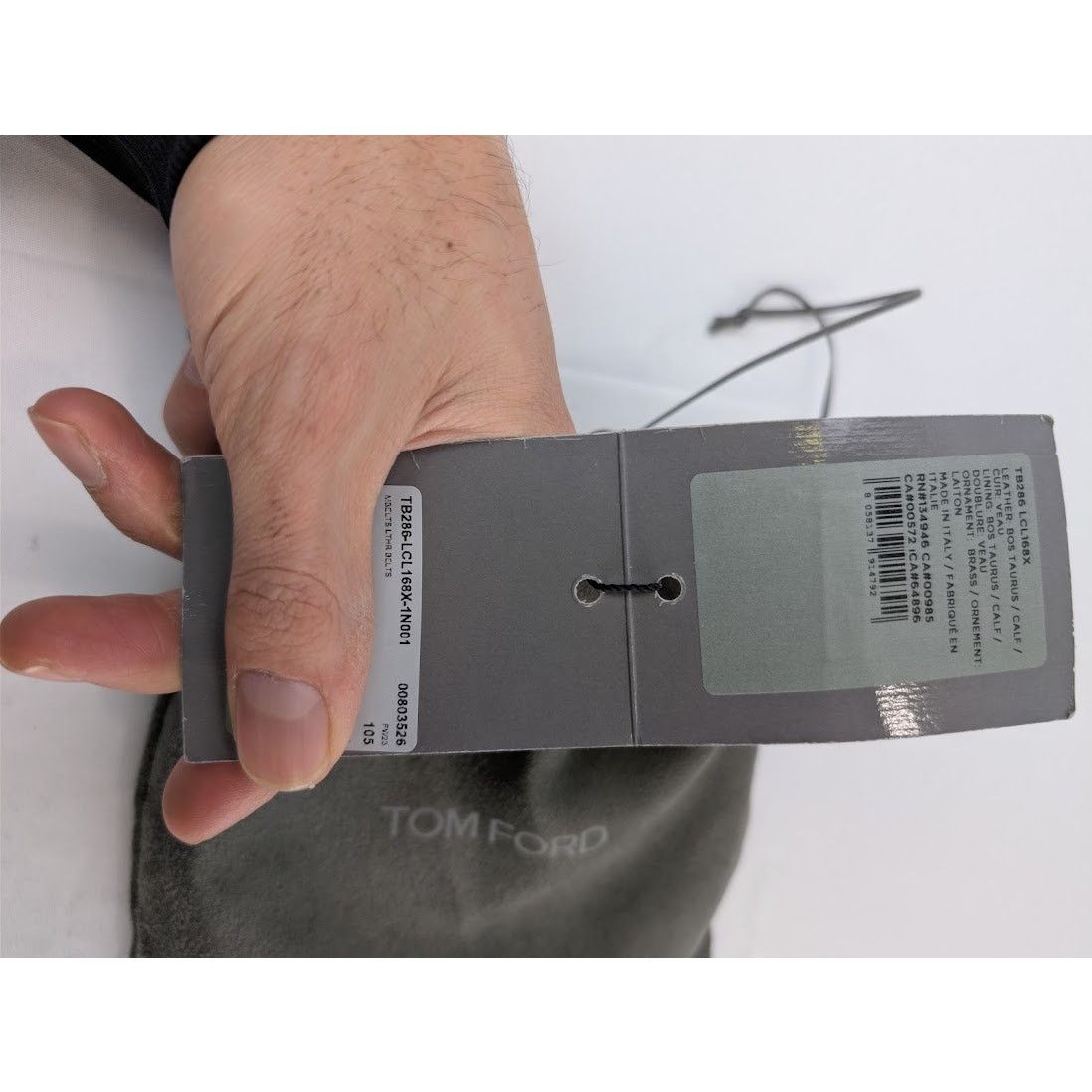 Tom Ford o1rshd1 Size: 105 / crocodile-embossed patent leather belt Size 42 - 19 Thumbnail
