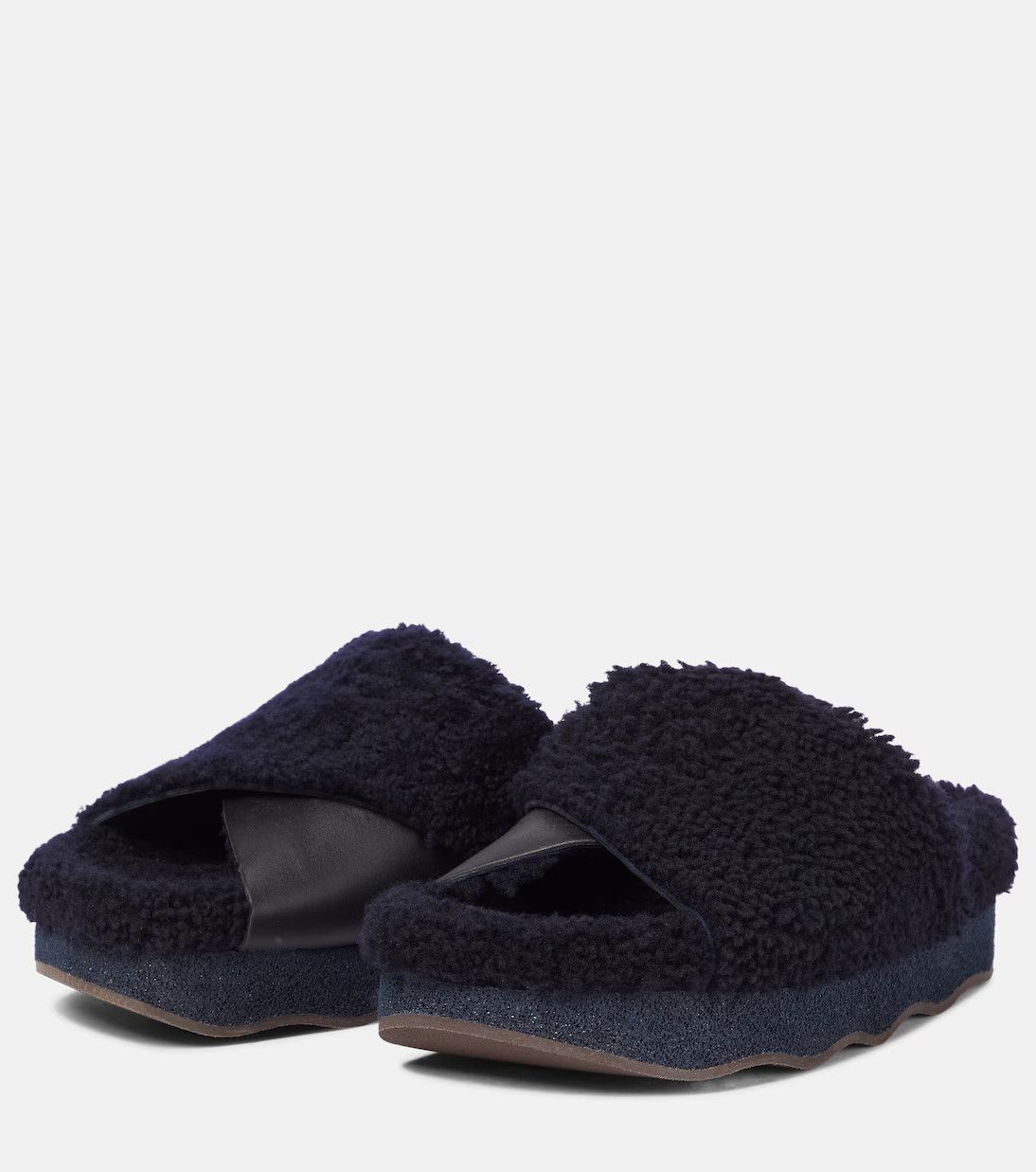 Chloe o1y0825 Leather Slippers in Black Size US 7 / IT 37 - 3 Thumbnail