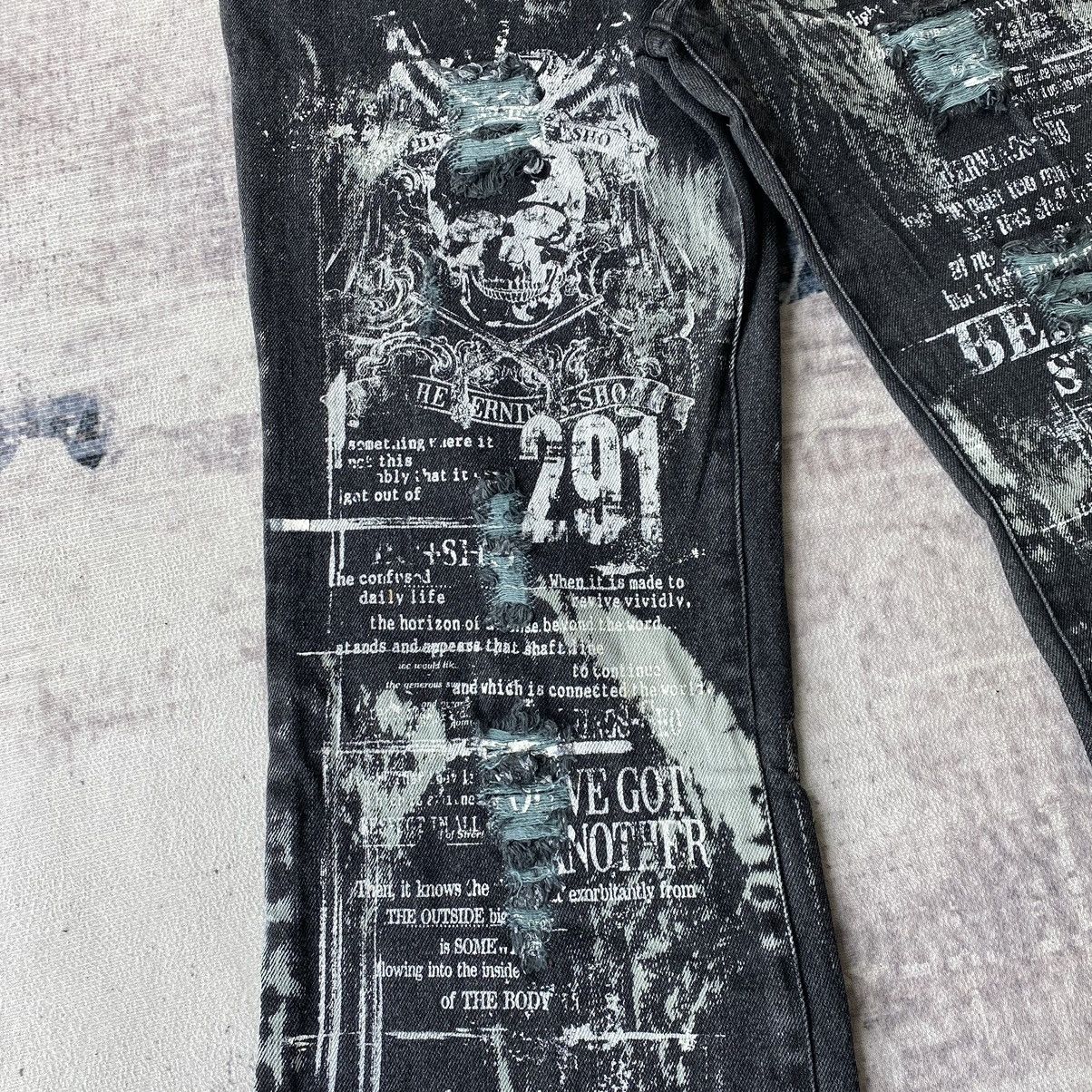 If Six Was Nine Bernings Sho Punk Distressed Denim Pants Size US 29 - 8 Thumbnail