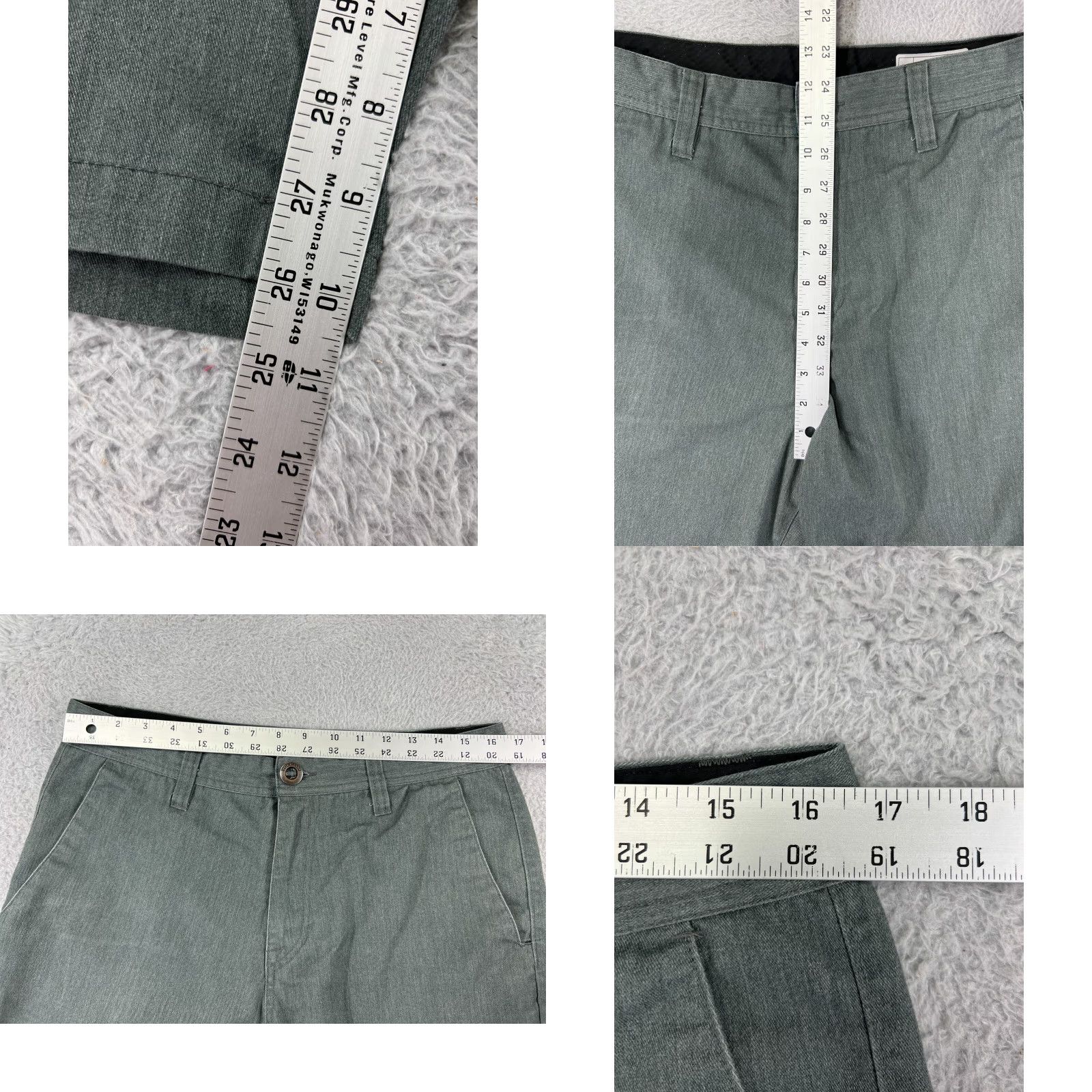 Volcom Volcom Shorts Mens 32 Gray Polyester Blend Skate Baseball Beach Chino Zip Fly Size US 32 / EU 48 - 9 Thumbnail