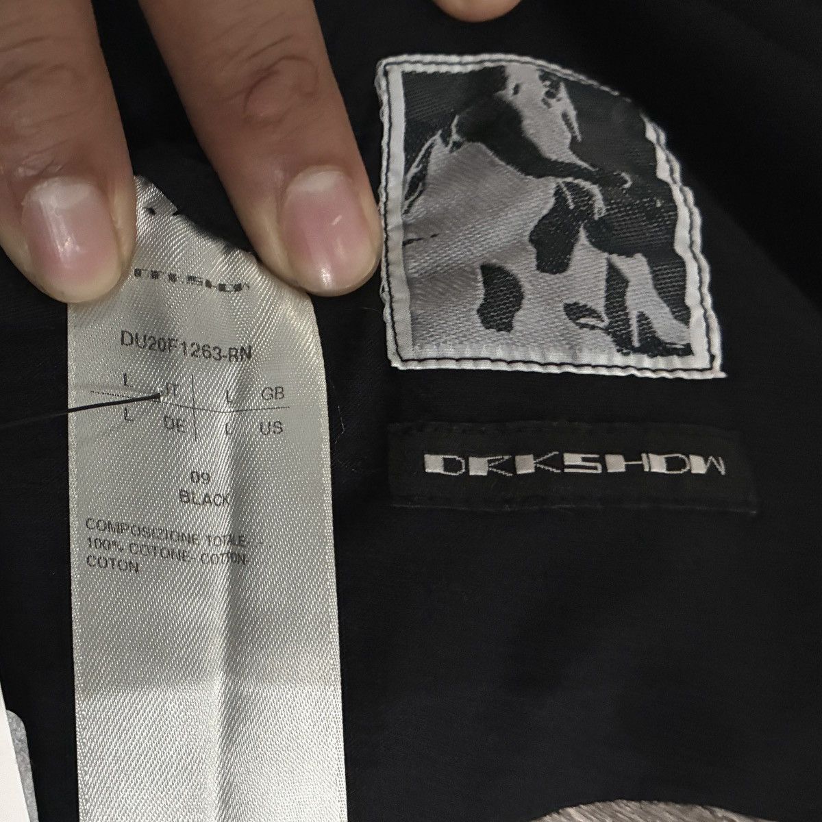 Rick Owens Drkshdw Rick Owens DRKSHDW Vega Combo Long Sleeve Tee/Sweatshirt - L Size US L / EU 52-54 / 3 - 6 Thumbnail
