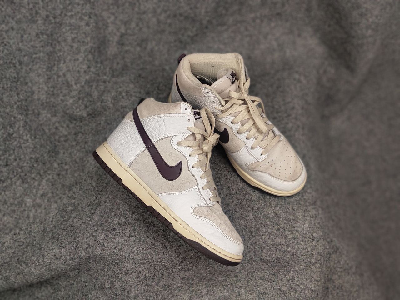 Nike Nike Dunk High Light Orewood Brown Women's Leather Sneakers Size US 8.5 / IT 38.5 - 1 Thumbnail