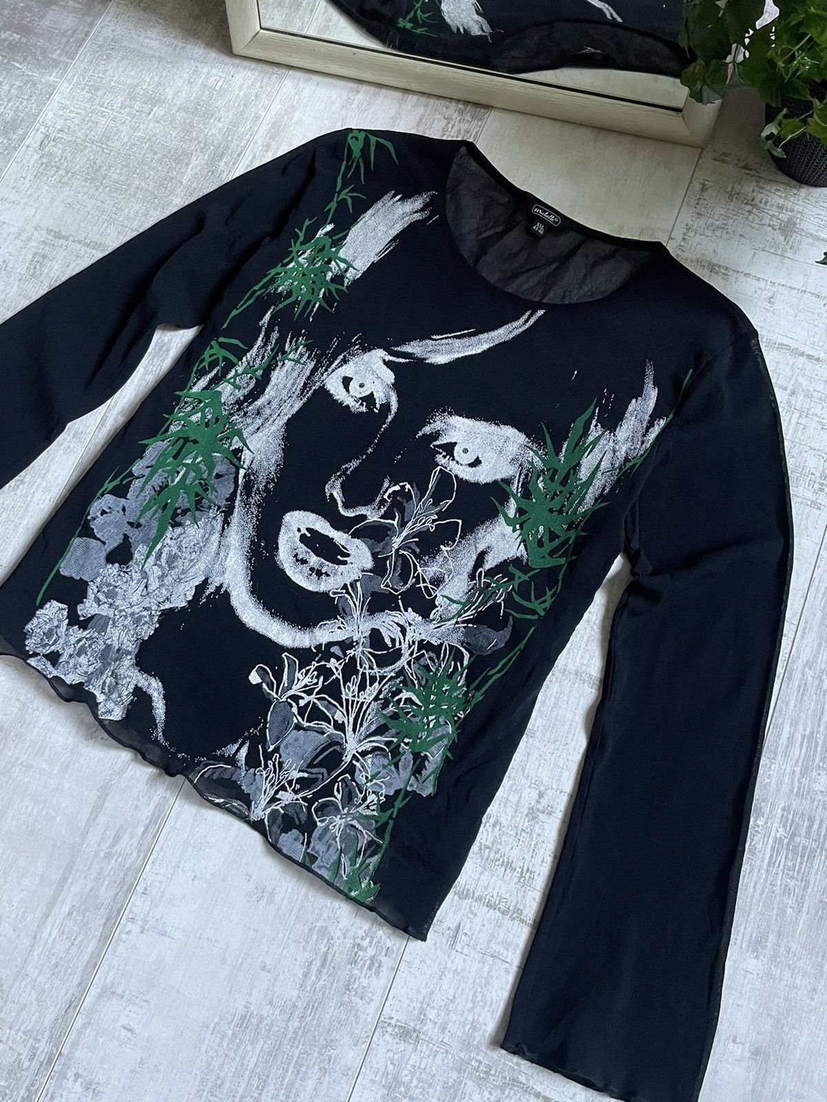 Japanese Brand Opium Vintage Japan Style Hysteric Glamour Mesh Long Sleeve Size XL / US 12-14 / IT 48-50 - 3 Thumbnail