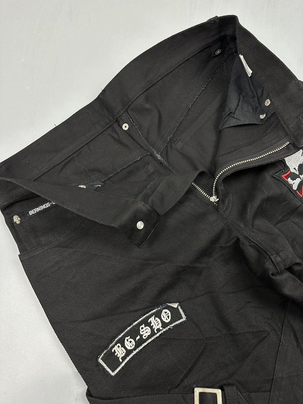 Seditionaries Vintage Bernings-Sho Punk Bondage Flared Denim Size US 29 - 10 Thumbnail