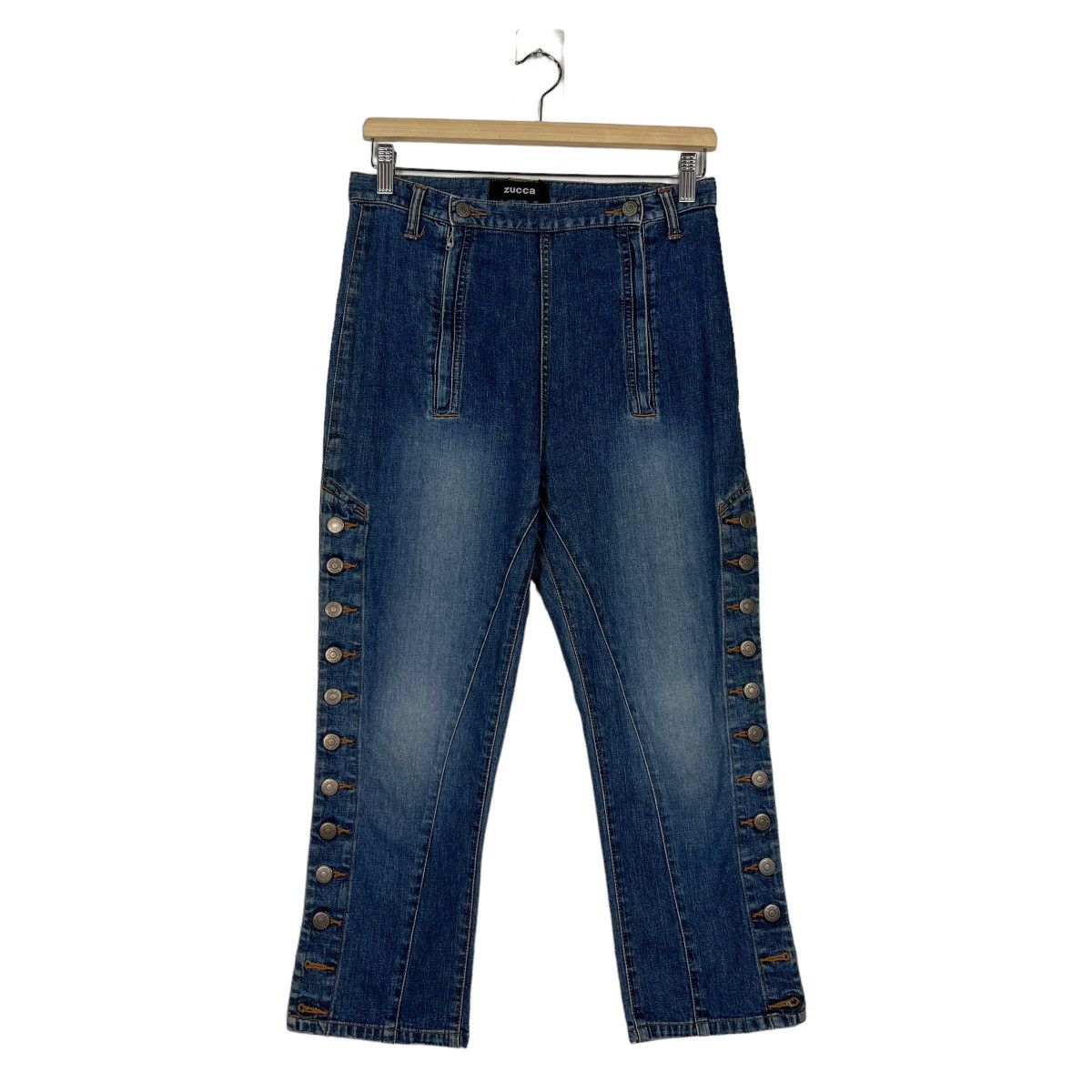 CABANE de ZUCCa × Issey Miyake × Zucca 🔥 ZUCCA BUTTON SIDE DENIM Size 28" / US 6 / IT 42 - 2 Thumbnail