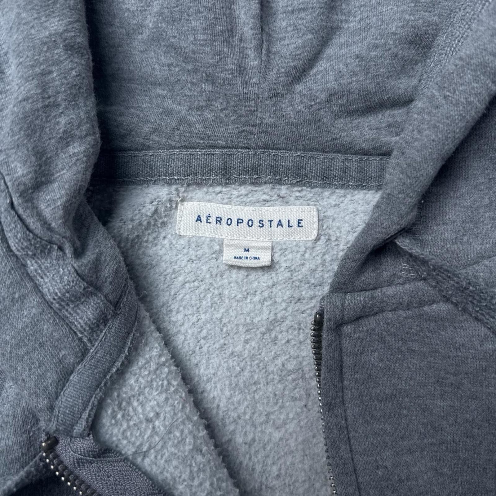 Aeropostale Y2K Aeropostale 00s Gray Zip Up Hoodie Jacket Size M / US 6-8 / IT 42-44 - 5 Thumbnail