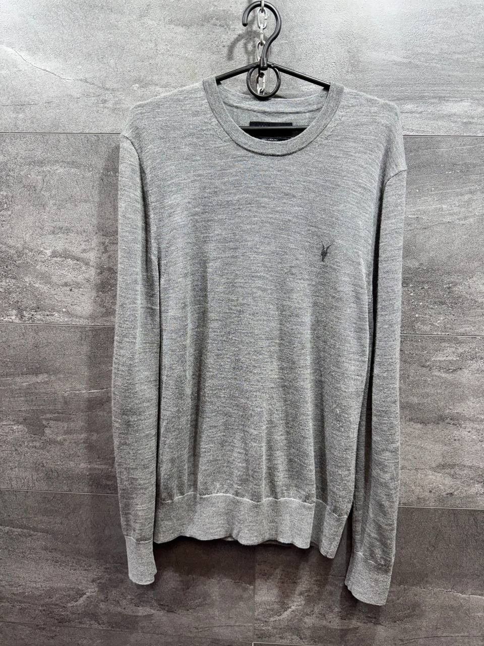 Allsaints × Designer × Japanese Brand Allsaints Sweater Grey Crewneck Merino Wool Designer Luxury Size US S / EU 44-46 / 1 - 1 Thumbnail