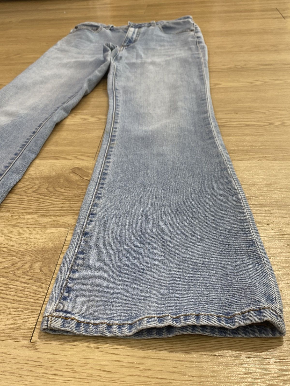 GU GU Japanese Brand Blue Faded Style Flare Jeans Size US 29 - 6 Thumbnail