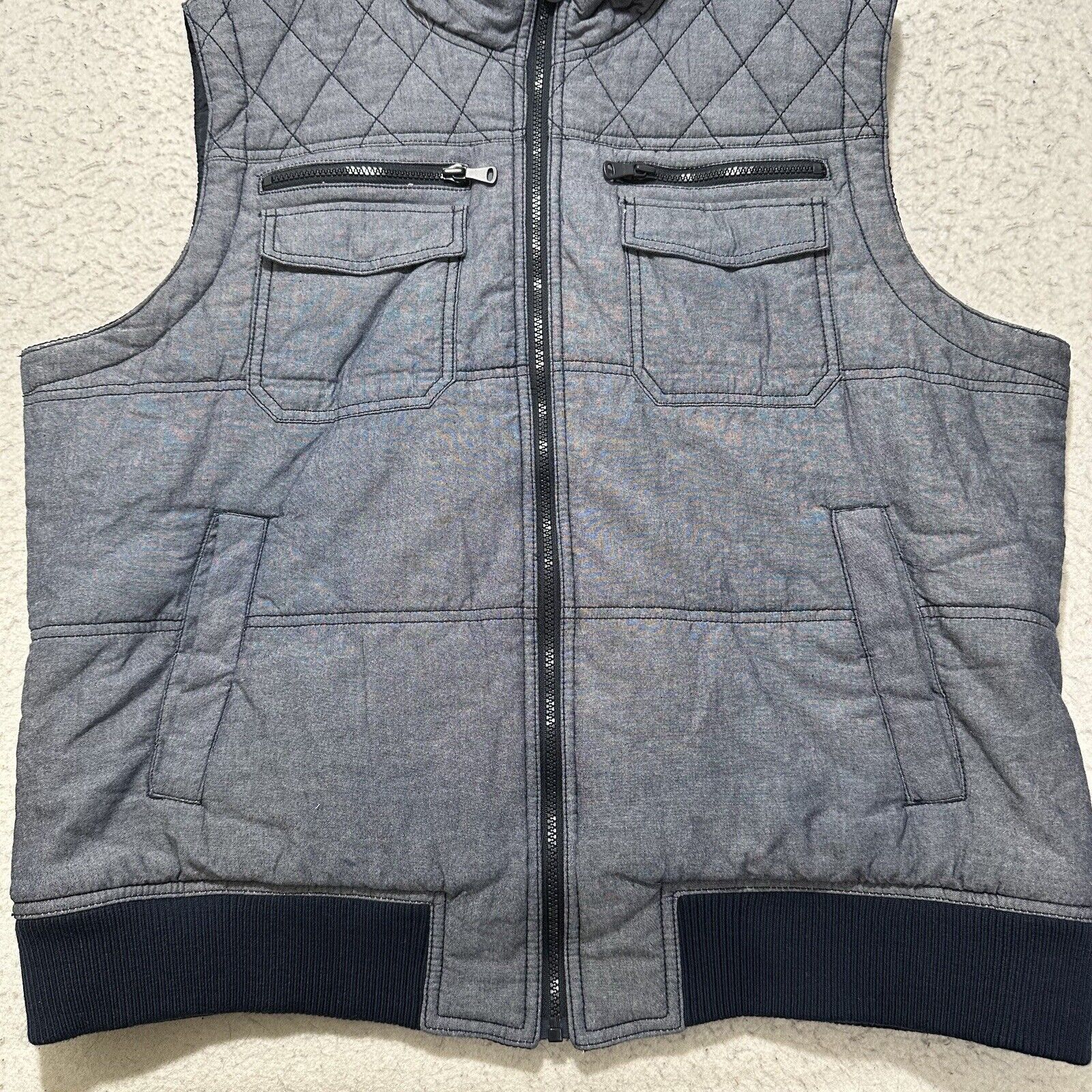 Bar III Bar III XXL Hooded Vest Sleeveless Jacket Quilted Navy Blue Size XXL / US 16-18 / IT 52-54 - 6 Thumbnail