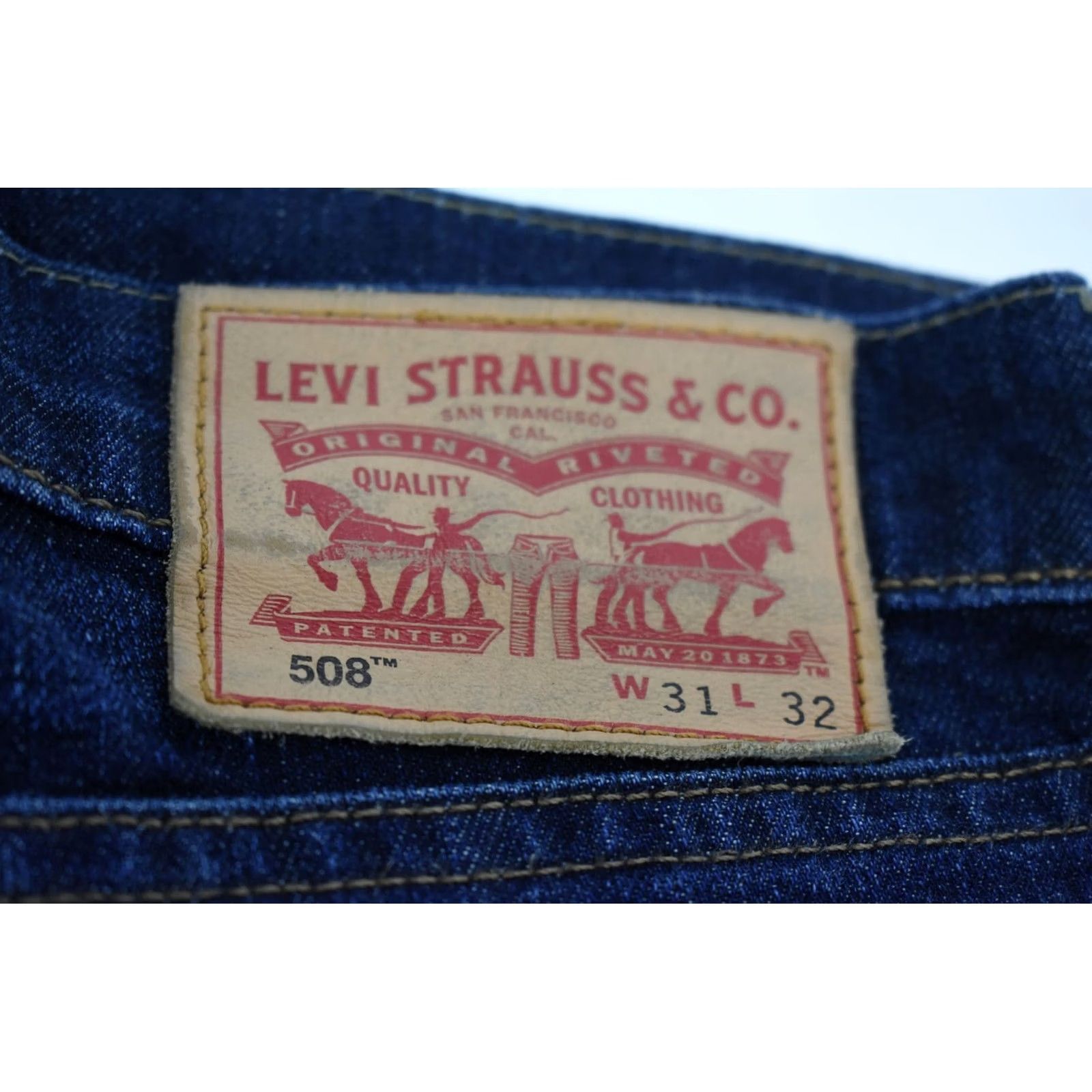 Levi's Levi's 508 Jeans Men Regular Tapered W31/L32 Blue Denim Pants Size US 31 - 6 Thumbnail