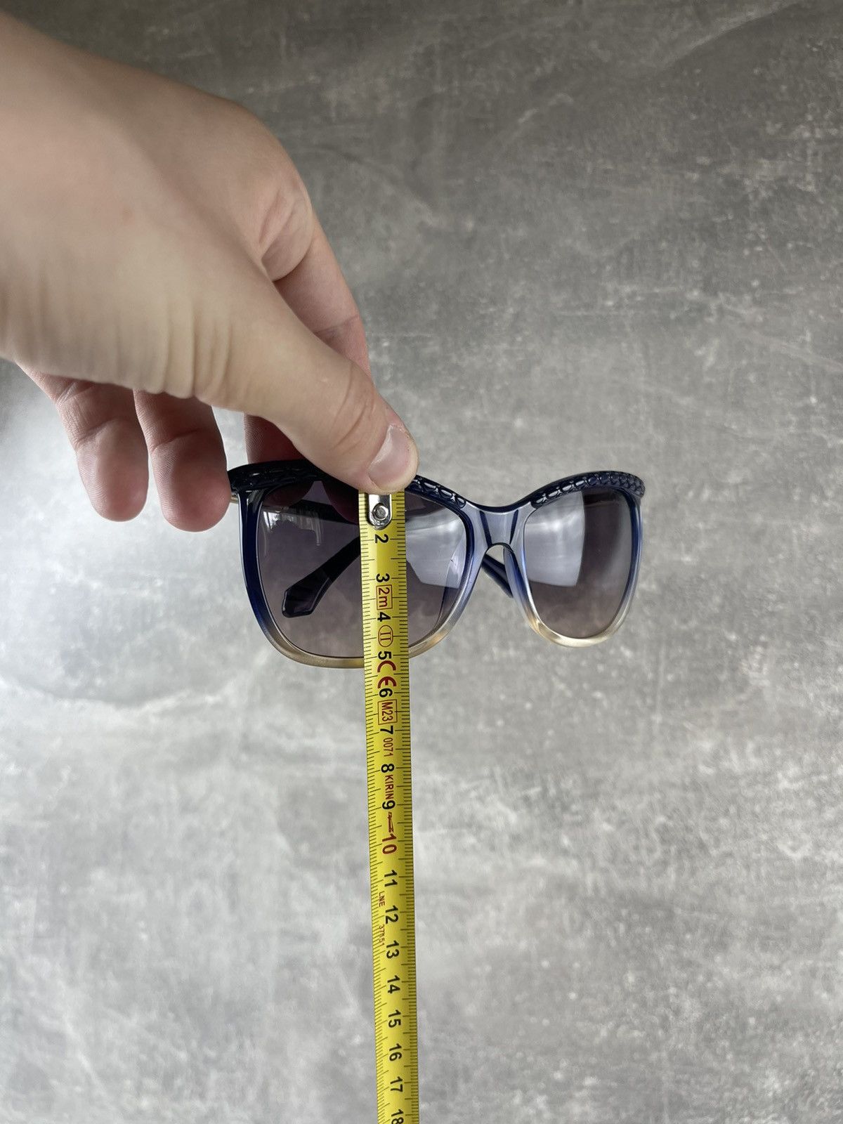 Roberto Cavalli Roberto Cavalli Xaus 874S 92B Blue Ombre Cat Eye Sunglasses Size ONE SIZE - 12 Thumbnail