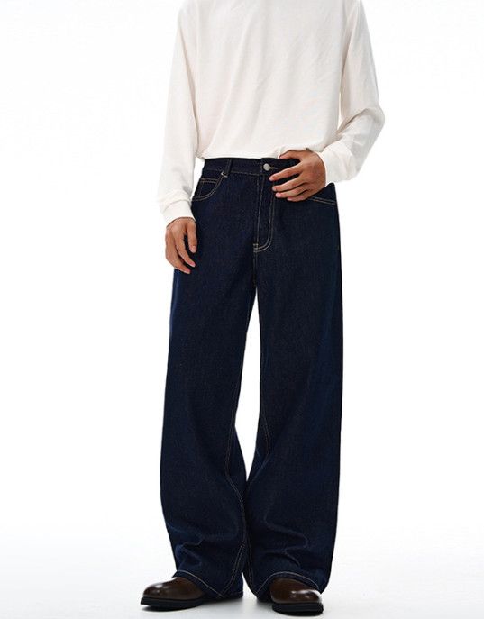 Japanese Brand American high street men's loose straight-leg baggy jeans Size US 32 / EU 48 - 2 Thumbnail