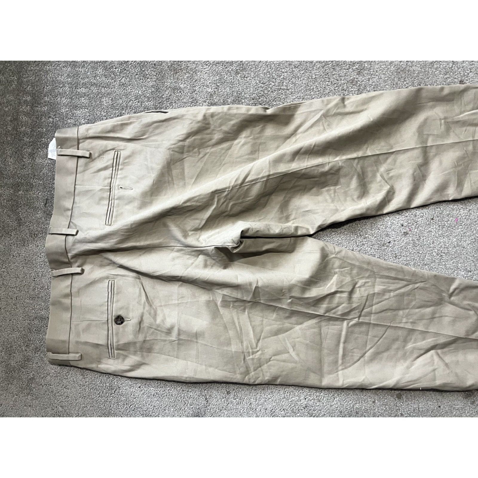 Dockers VINTAGE Dockers Athletic Fit Flat Front Beige Khaki Dress Pants Mens 34x32 Size US 34 / EU 50 - 4 Thumbnail